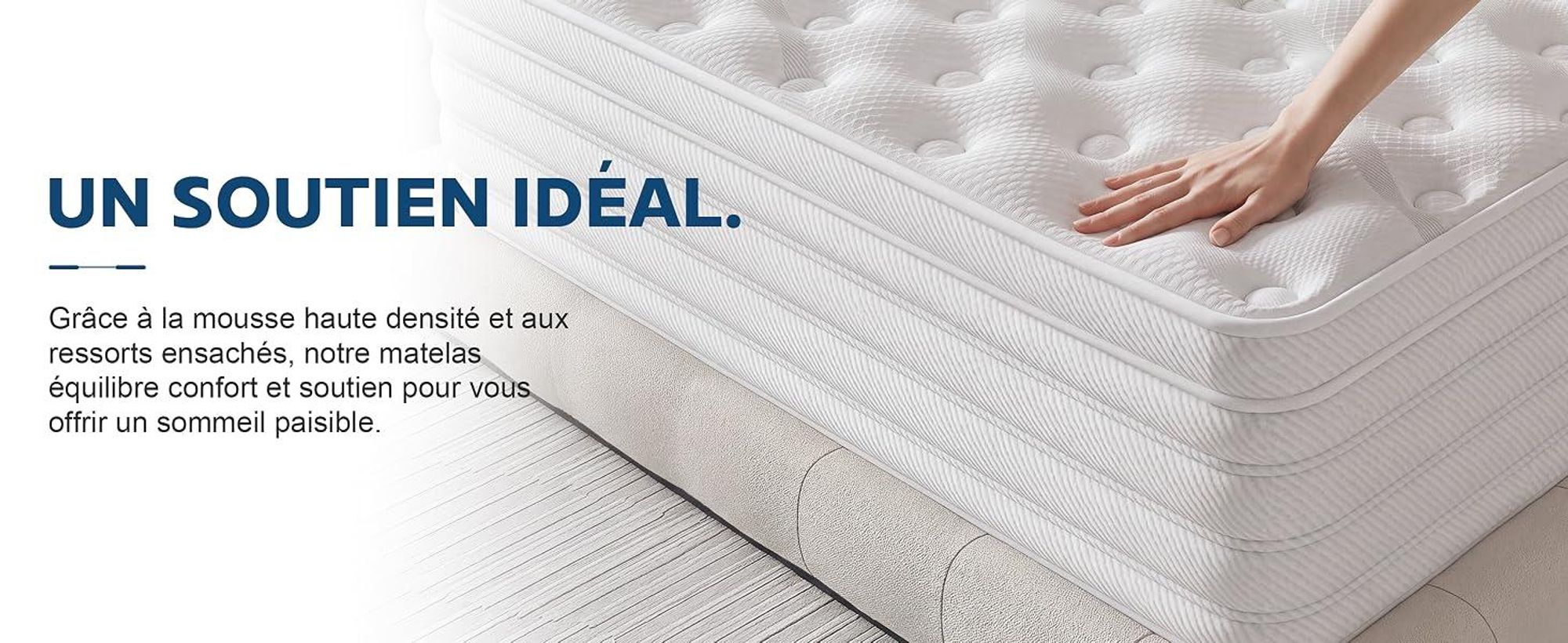 DEWINNER Matelas 140x190x32 cm, Matelas Hybride à Ressorts ensachés, fermeté Moyenne H3/H4, Isolation des mouvements,  Oeko-Tex