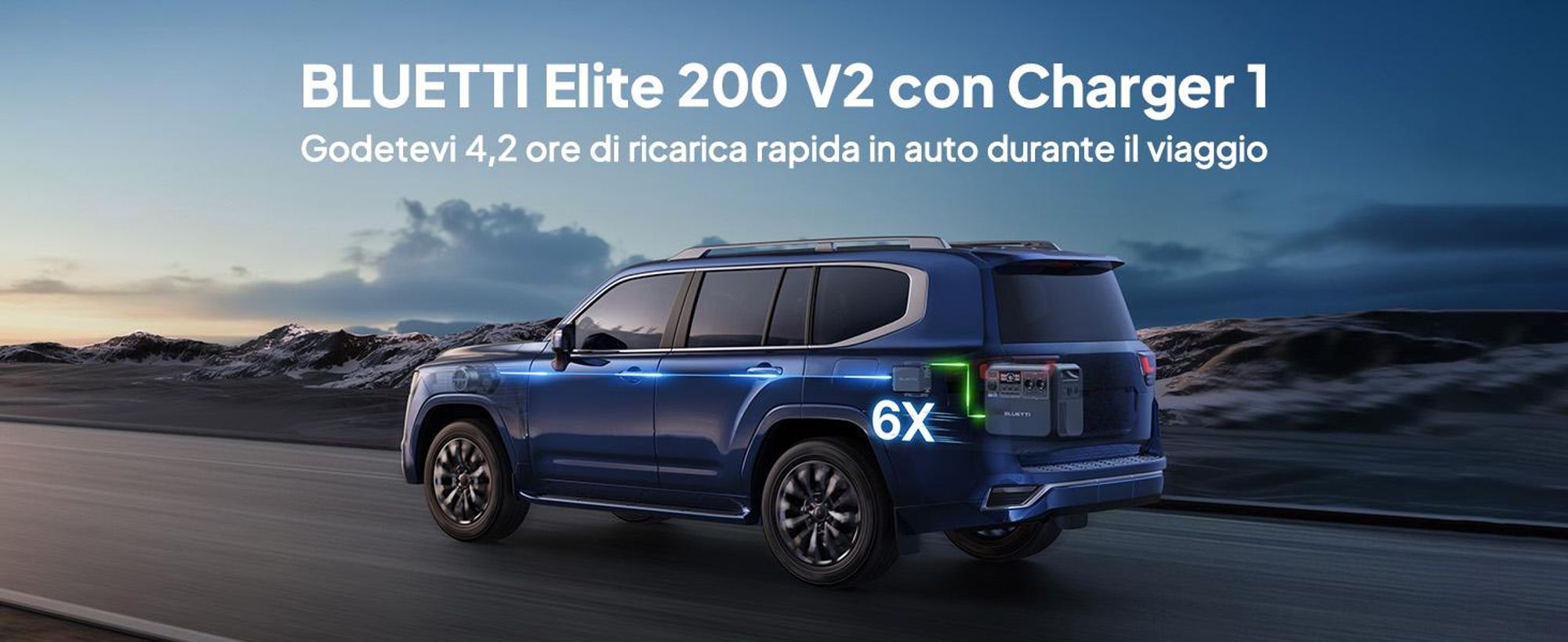 BLUETTI Elite 200 V2 Powerstation con caricatore 1, 2073,6Wh LFP di backup, ideale per viaggi, off-grid, interruzioni di corrente