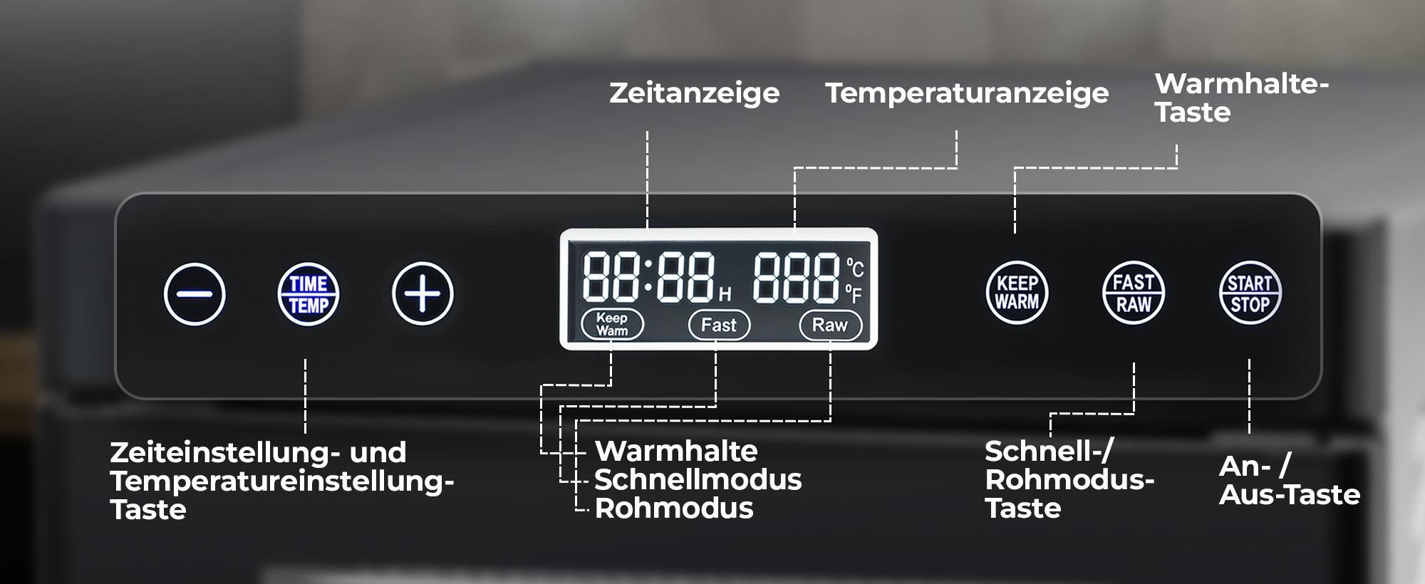 Balter Dörrautomat Edelstahl mit 10 Etagen, 700 W, Dörrgerät, LED-Display, 48-Stunden-Timer und Temperaturregelung, Dehydrator, BPA-frei