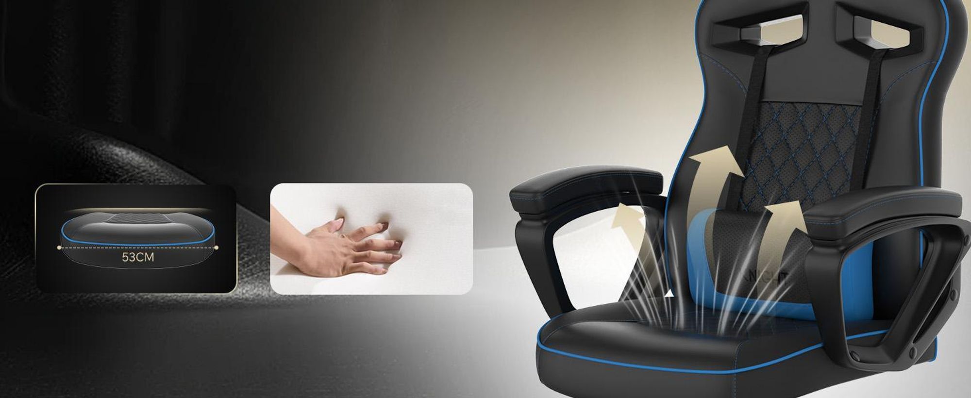 SENSE7 Knight Gaming židle černá – ergonomická kancelářská židle, židle k psacímu stolu, herní křeslo, otočná židle, herní židle, židle pro hráče PC, židle pro hráče 120 kg, židle pro hráče
