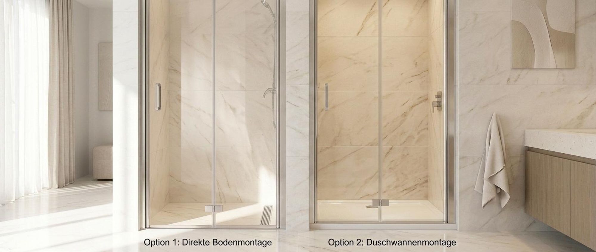 MIQU Duschabtrennung 120x185 cm Nischentür Duschwand Dusche 180° Falttür 6mm Nano ESG Glas