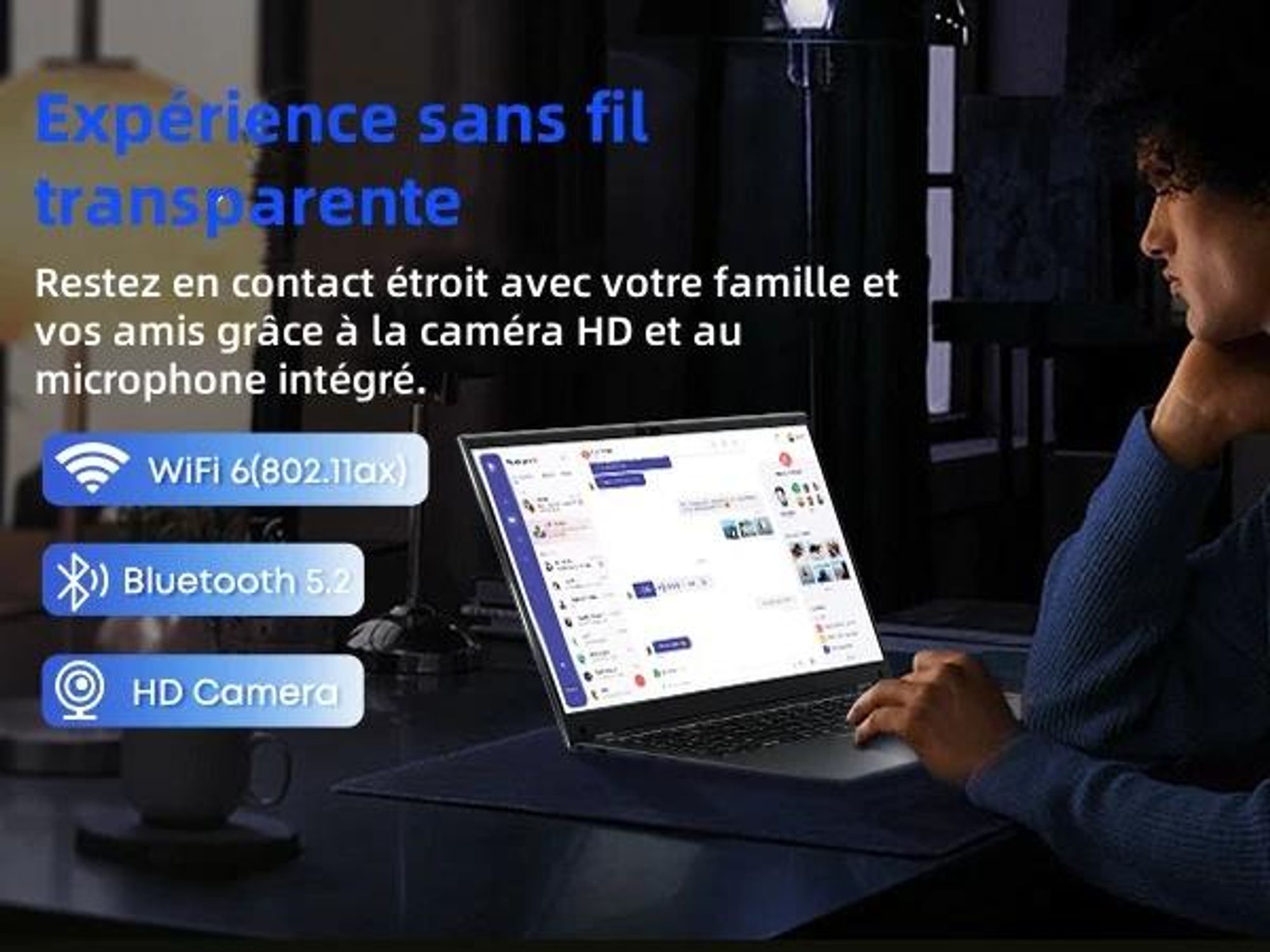 Ordinateur Portable CHUWI GemiBook XPro - Processeur Intel N100 Écran 14.1" Windows 11 8G+256G Batterie 5000mAh - Gris