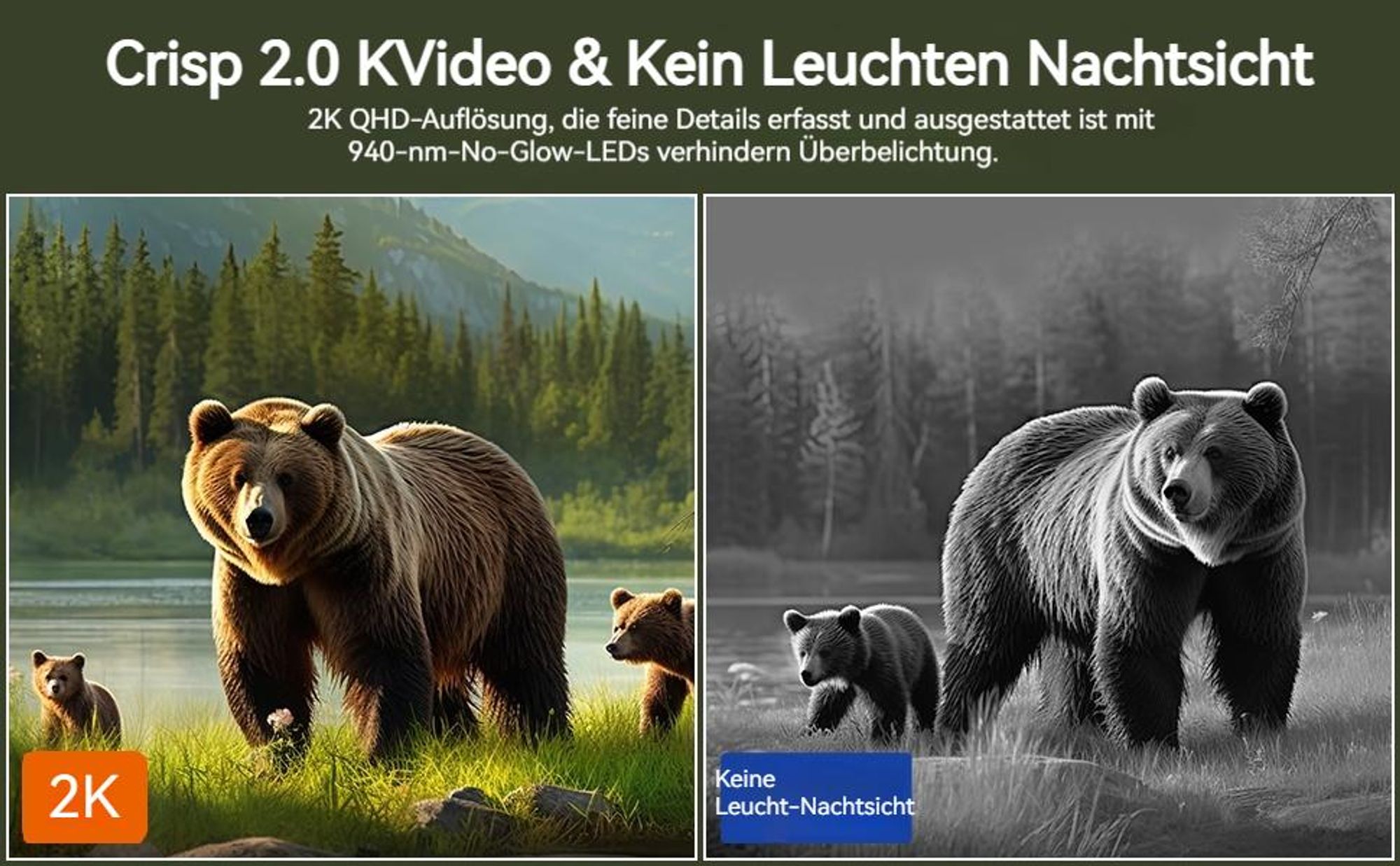 Usogood 4G LTE Wildkamera mit SIM Karte Solar, 2K Video Wildtierkamera mit Handyübertragung APP, GPS, Nachtsicht, 0.2s Auslöser