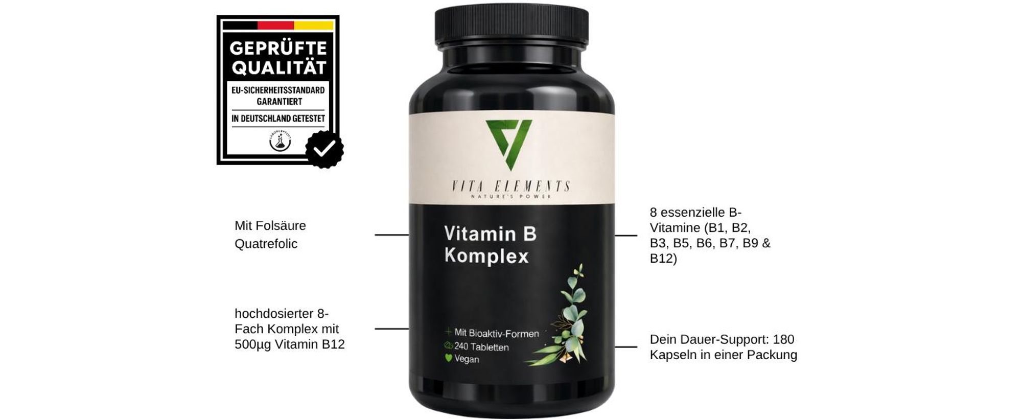 Vita Elements Vitamin B Komplex Produktdose