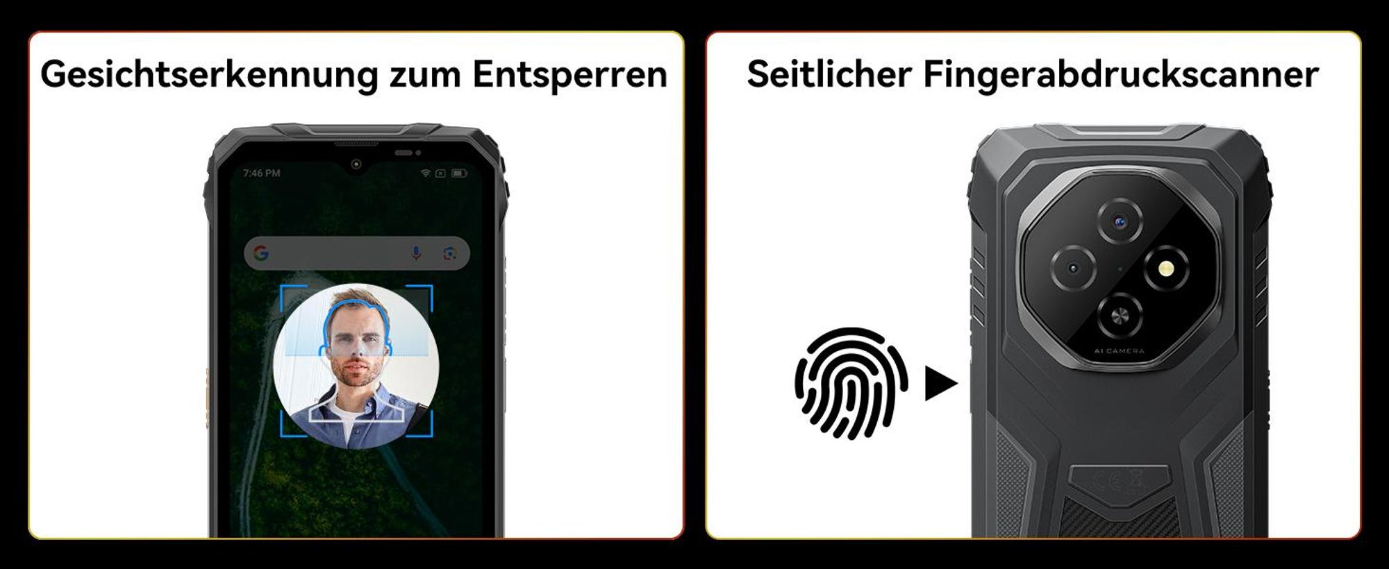 2026 Blackview FORT 1 Outdoor Handy ohne vertrag,12+128GB, 10000mAh,6.56",Android 16,NFC/390g/Dual SIM/Fingerabdruck//IP69K ,90Hz