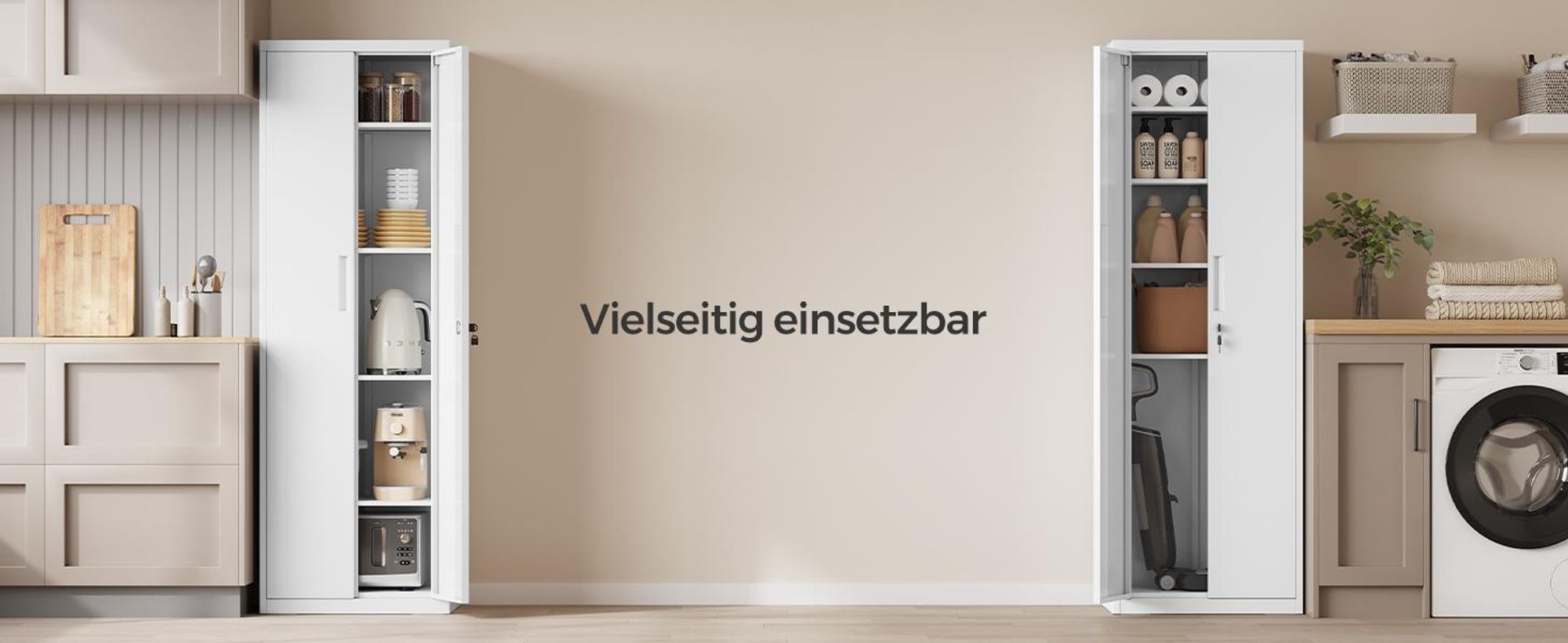 SONGMICS Aktenschrank, Mehrzweckschrank, Stahl-Aufbewahrungsschrank, 5 Ebenen, verstellbare Ablagen