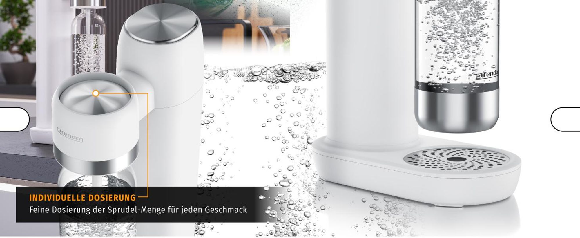 Arendo Wassersprudler Soda Maker, individuelle Dosierung