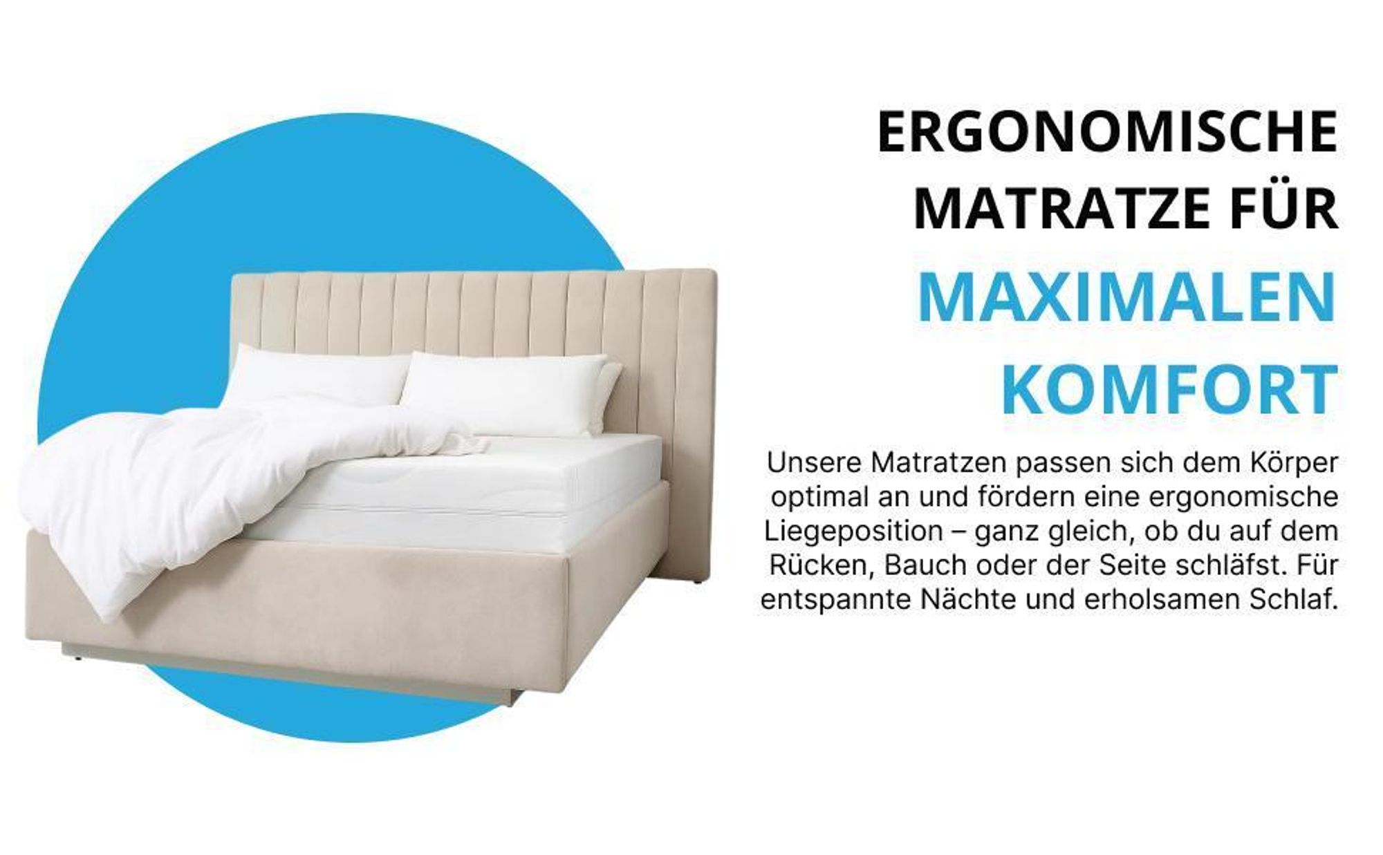 Schaumstoffmatratze Kaltschaum Ergonomischer Atmungsaktiv Antiallergisch Bezug