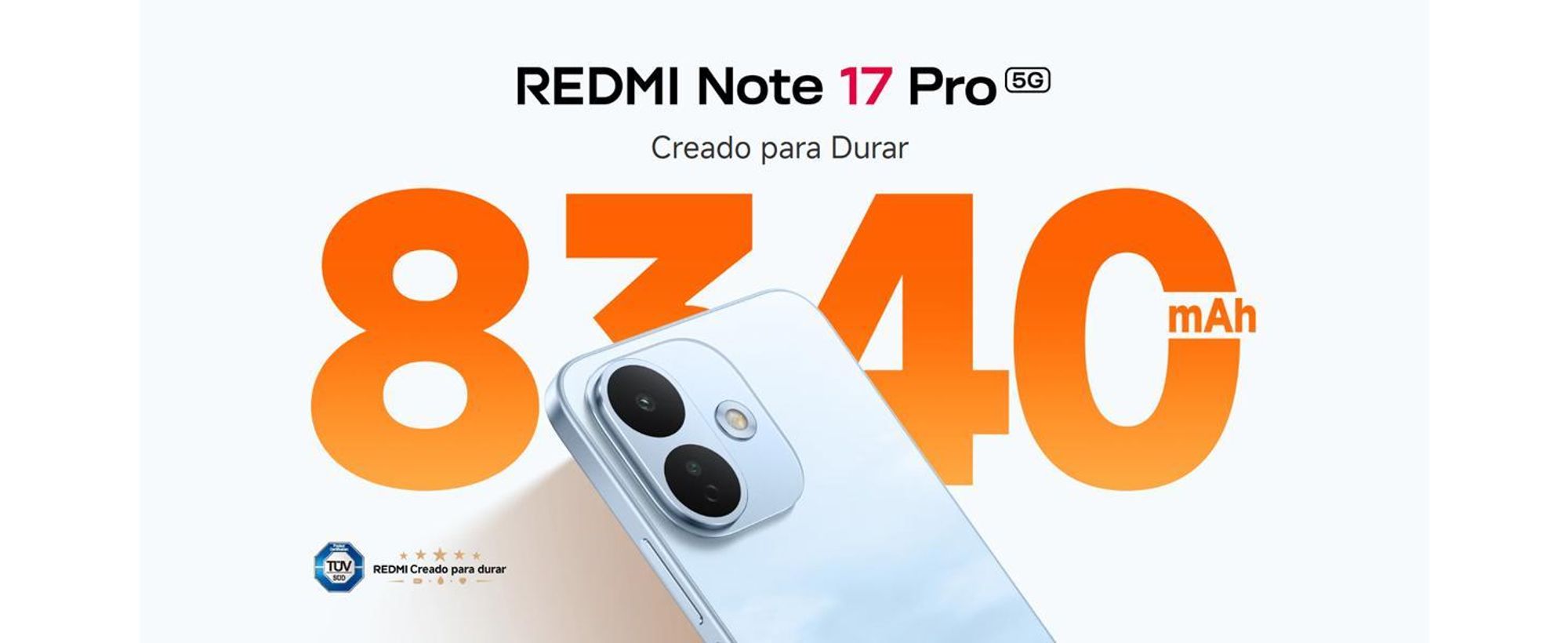 Xiaomi Redmi Note 17 Pro 5G, teléfono inteligente, 12/256GB, color azul, batería de 8340mAh