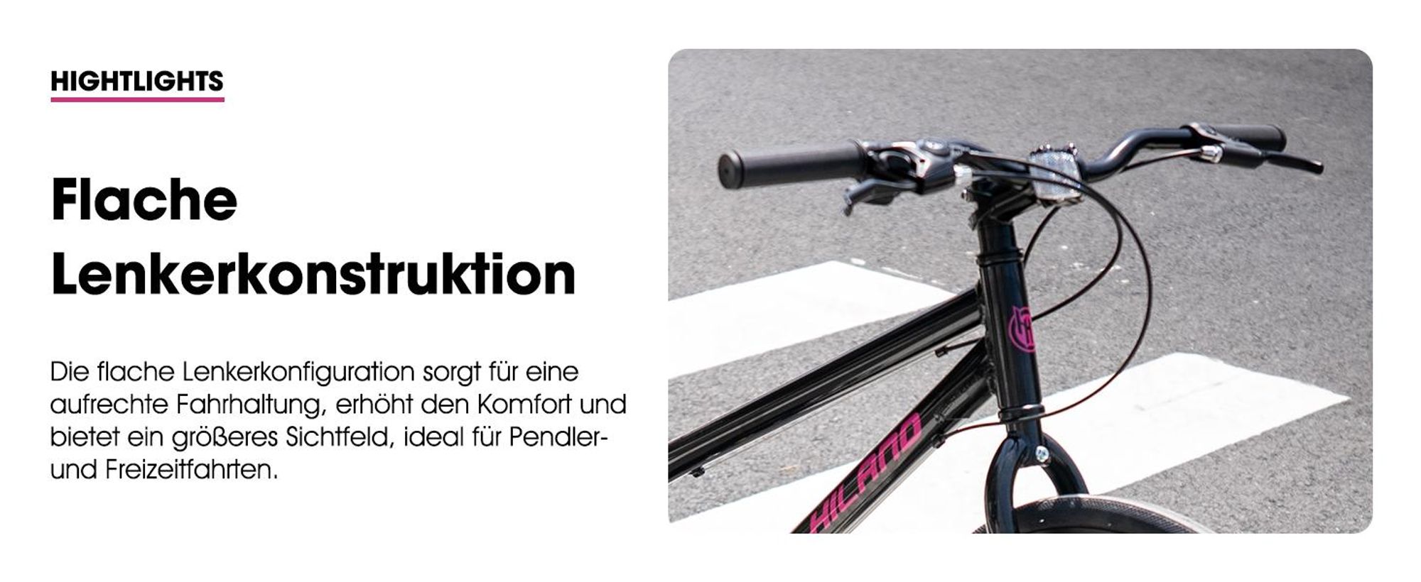 HILAND Cityrad 700C Herren Damen Student Aluminiumlegierung Pendler Stadtfahrrad, 7-Gang, mit Schutzblechen, Gepäckträger, Mechanische Scheibenbremse