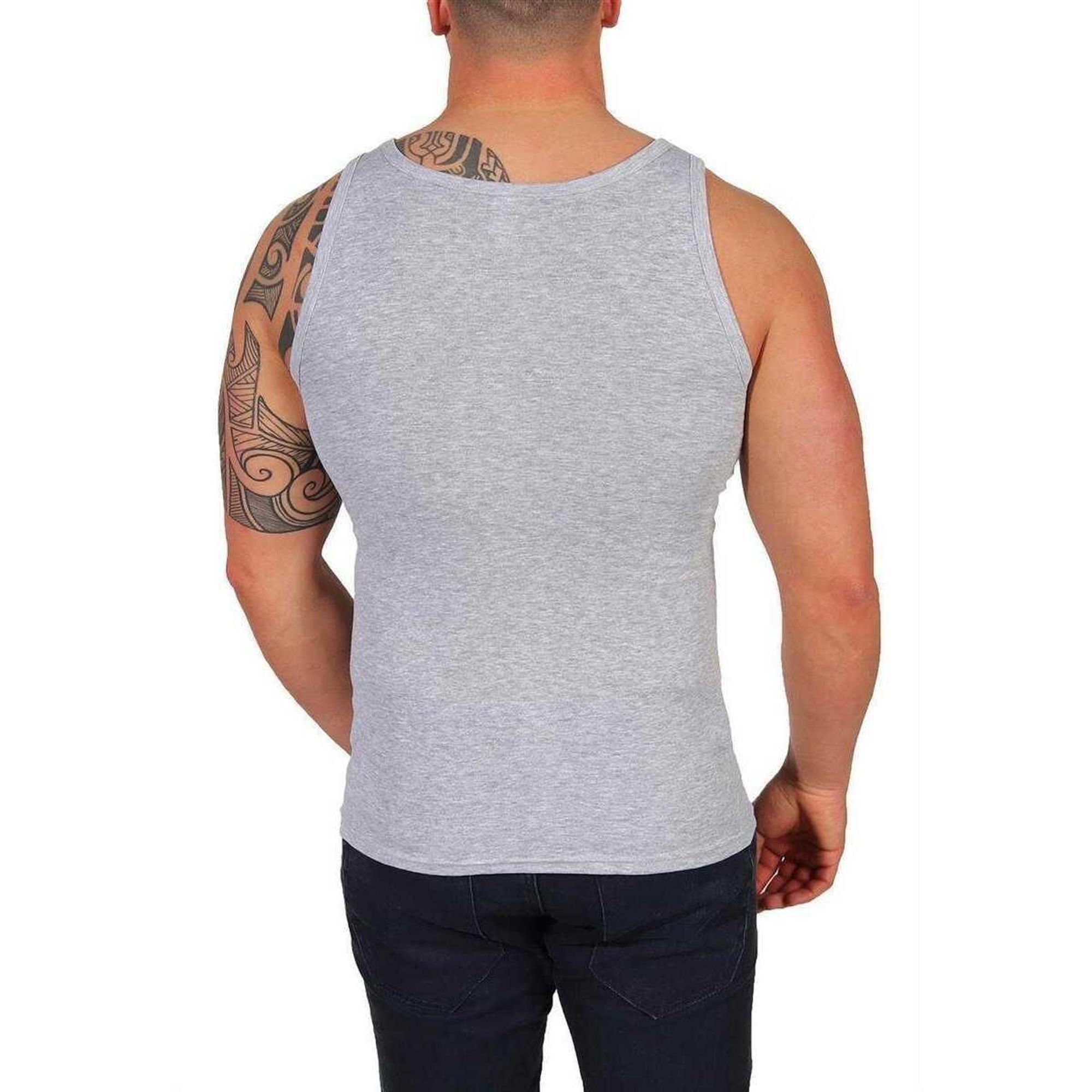 4er Set Unterhemd Unterwäsche Feinripp 100% Baumwolle Grau/4XL – Variante 2
