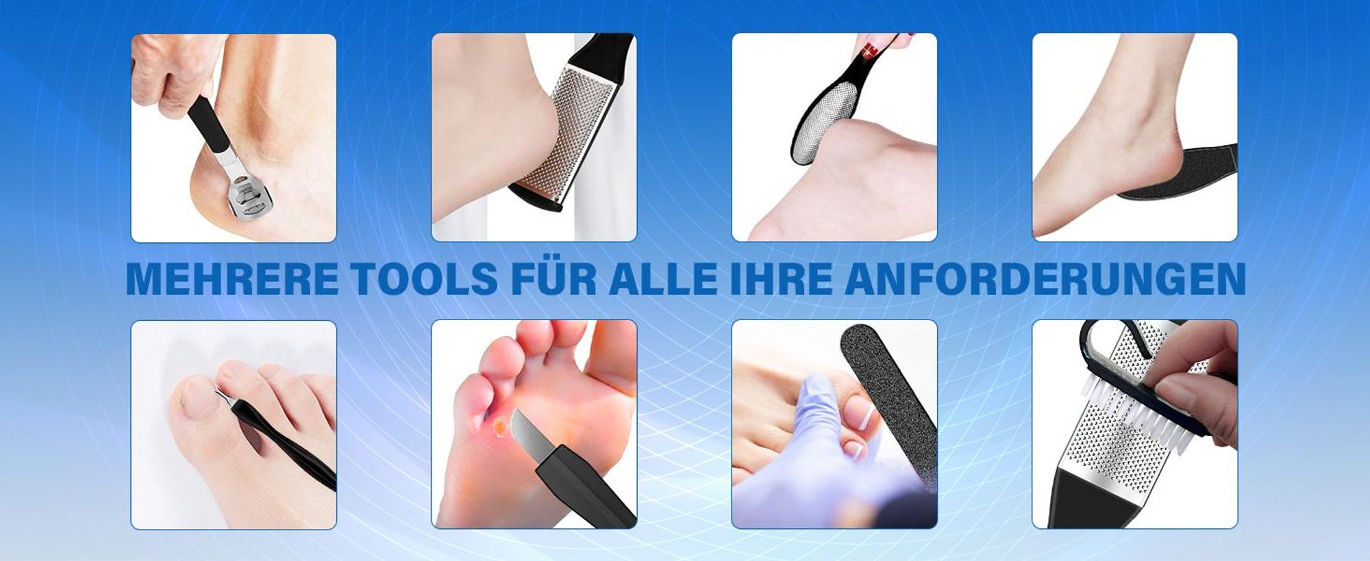 Elektrischer Hornhautentferner, Hornhauthobel Elektrisch Füße, Fußpflegegerät, mit 3 Rollen, für Rissige Fersen, Abgestorbener, Hornhaut Entfernen