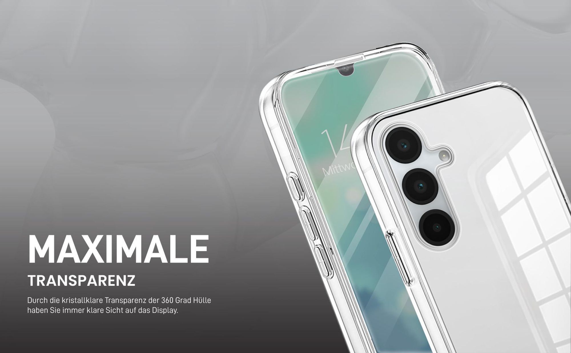 Transparentes 360 Grad Cover Front Back für Samsung Galaxy A16 / A16 5G