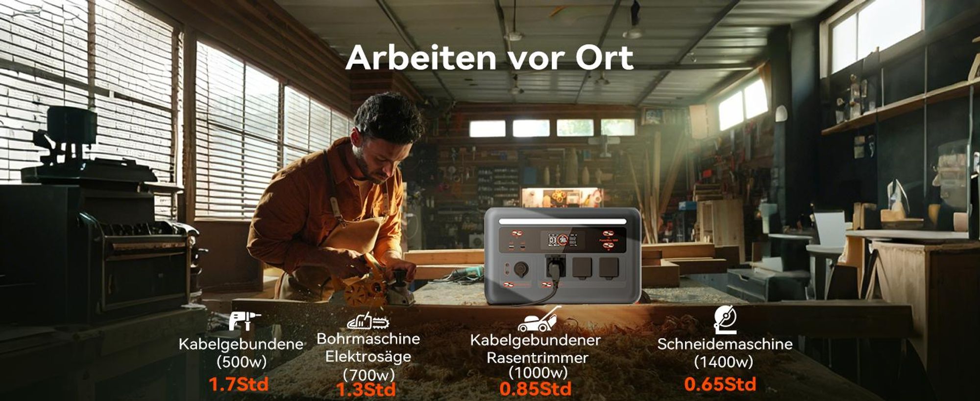 Oscal Powermax 1800SE Tragbar Powerstation, 1024Wh LiFePO4-Akku,1800W Solargenerator 1,8 in kW,(1-tlg),Notstromversorgung, Camping,Wohnmobil, zu Hause