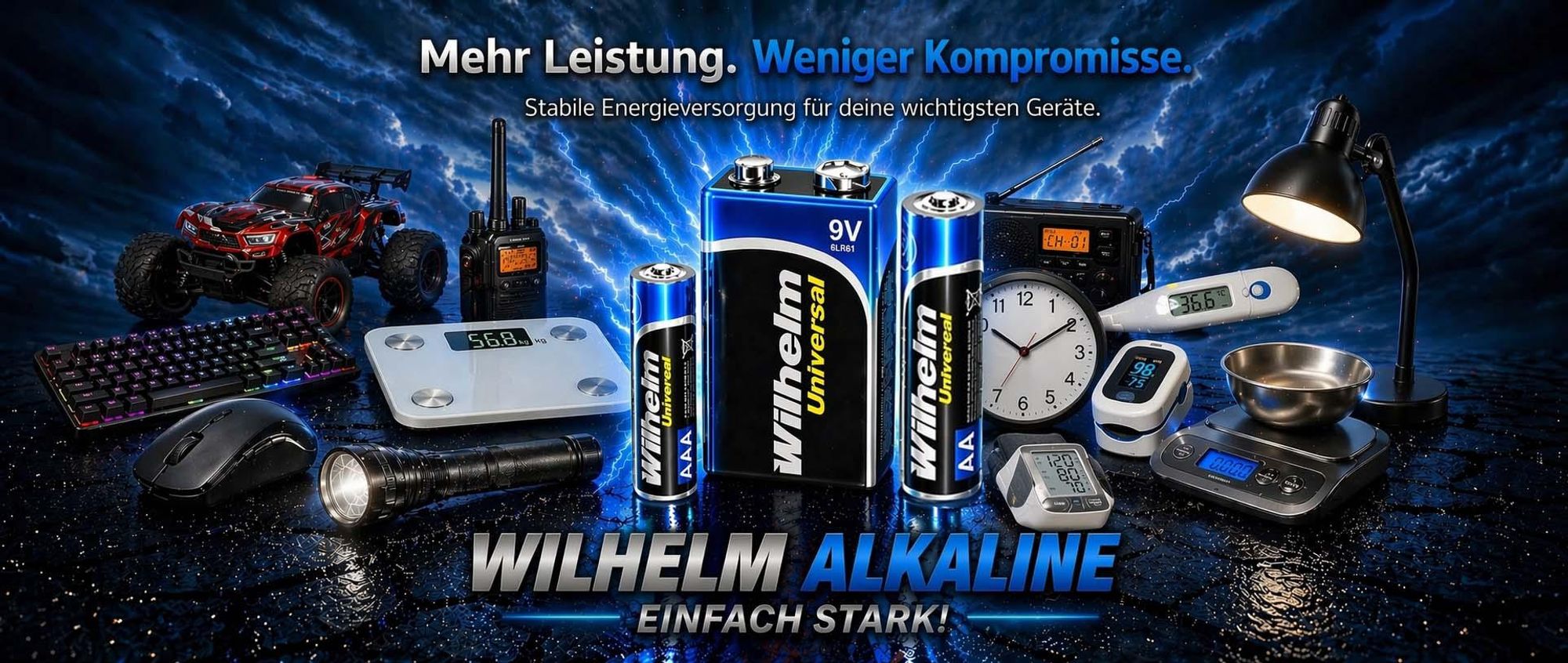 80 AAA Mikro Wilhelm Universal Alkaline Batterien im Shrink LR03