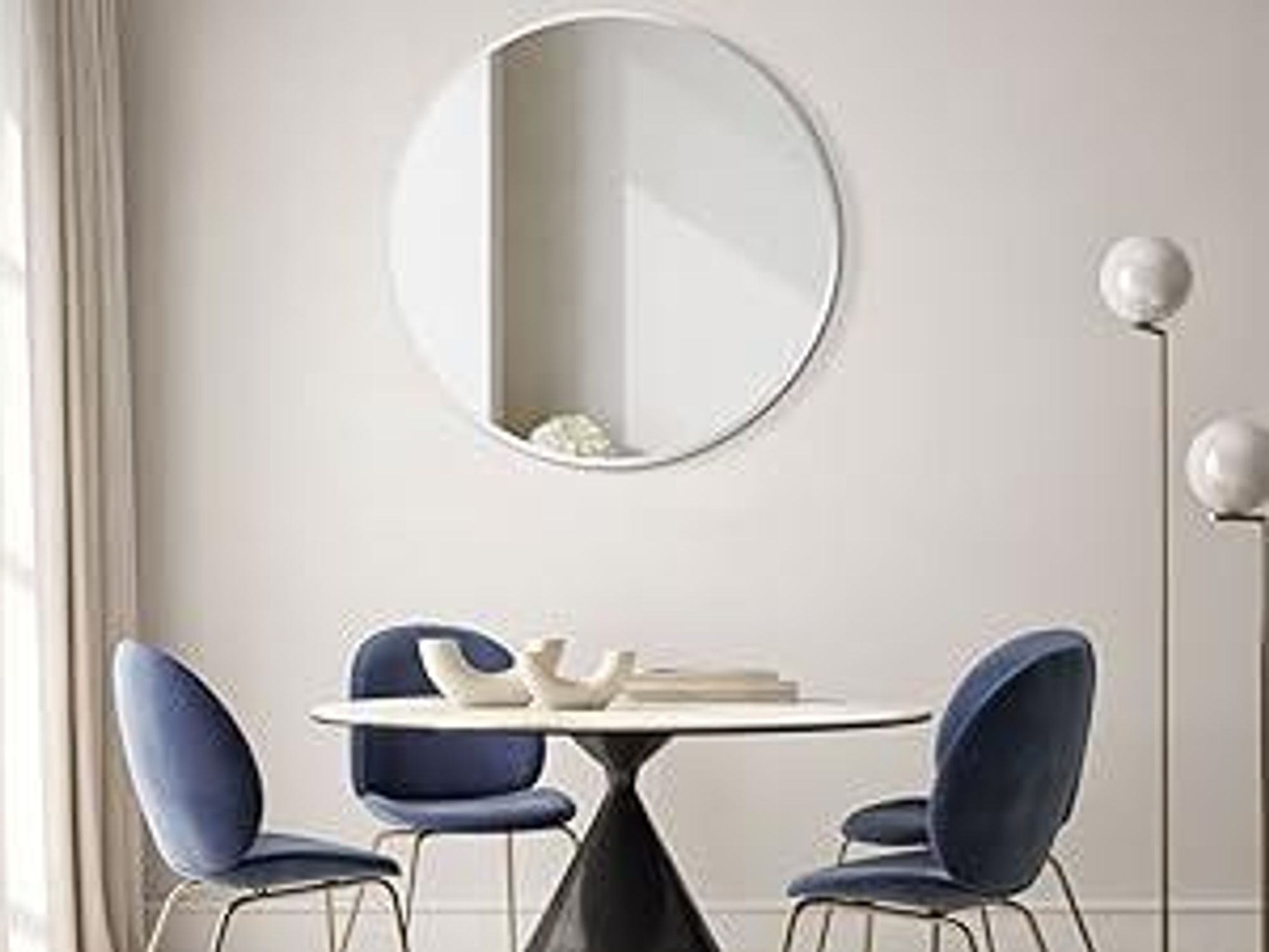 HOKO Dekospiegel Design Modern Wandspiegel oval 60 x 100 cm mit Rahmen. HOCH und QUER Montage.  Kosmetikspiegel, Schminkspiegel, für Badezimmer, Flur