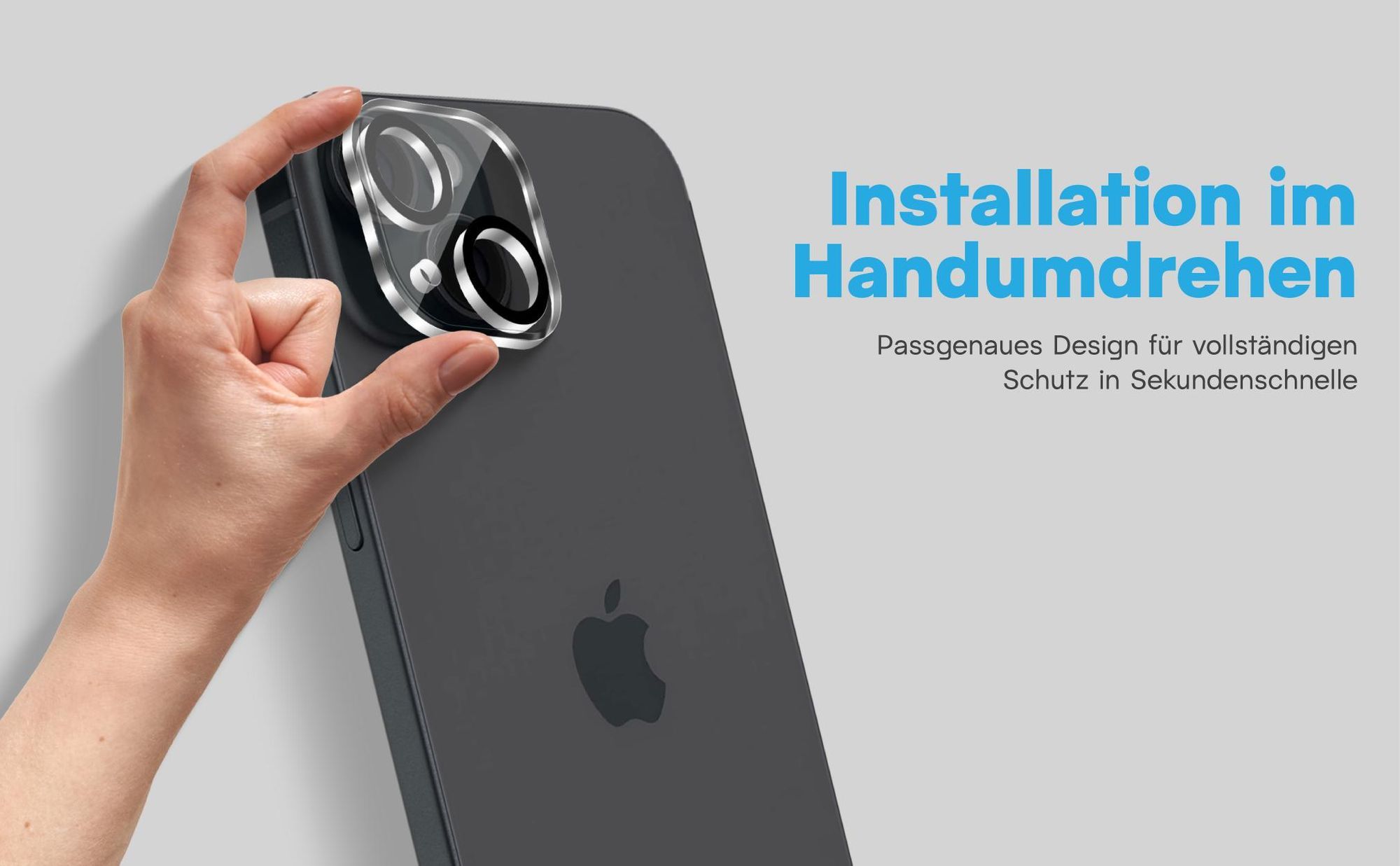 2x Kameraschutz aus 9H Glas für Apple iPhone 13 in passgenauem Design