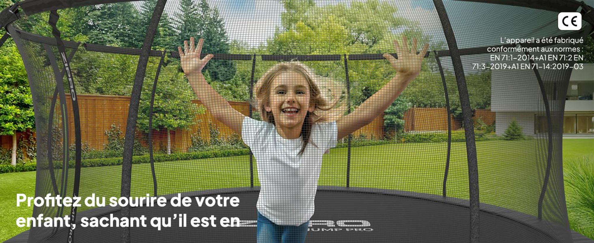 Trampoline ZIPRO Jump Pro Premium | 10FT Ø 312 cm | Trampoline de jardin Trampoline pour enfants Kit complet avec filet, échelle et housse de protection, extérieur, vert