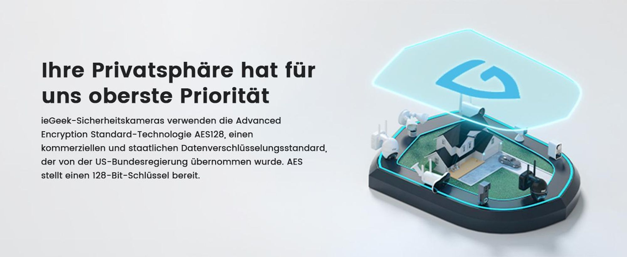 ieGeek 1080P HD Überwachungskamera Innen Akku,WLAN 2.4GHz Ip Kamera mit Nachtsicht, PIR Bewegungserkennung, Zwei-Wege-Audio,Cloud/Speicher Karte,IP65
