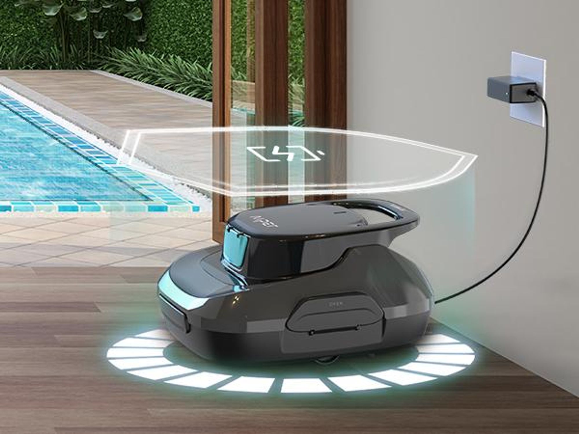 AIPER Robot Piscine sans Fil, Aspirateur Automatique, 90 Min d'Autonomie