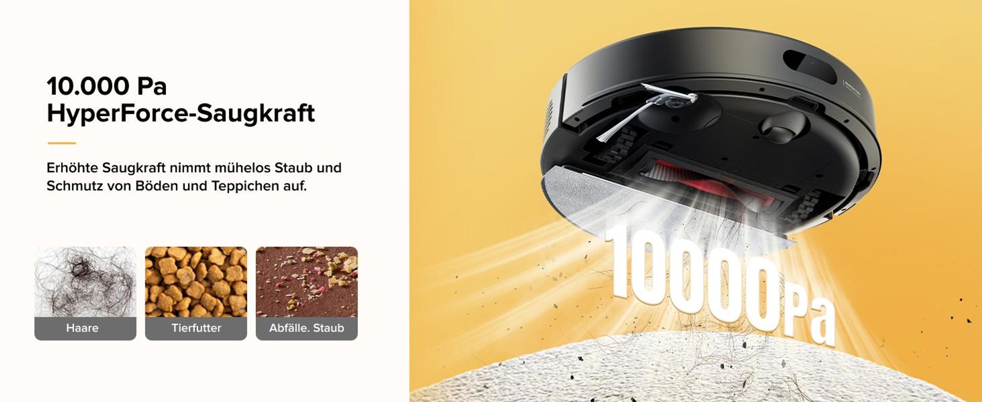 Roborock Q7 M5 Saugroboter mit Wischfunktion, 10.000Pa(Upgrade von Q5 PRO), Dual Anti-Tangle-System,Staubsauger Roboter für Teppich,Tierhaare(Schwarz)