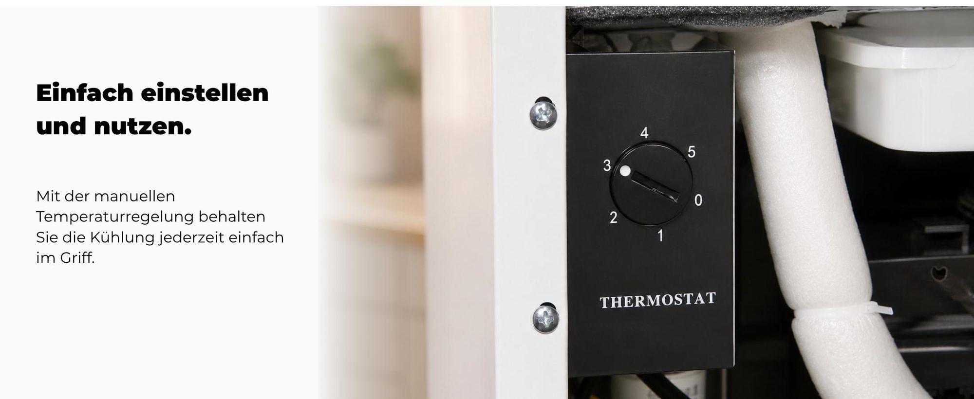 Exquisit Mini-Kühlschrank, Kühlschrank ohne Gefrierfach, 40 Liter, 45 cm Breite, 51 cm Höhe, Türanschlag wechselbar, KB505-V-040E weiss