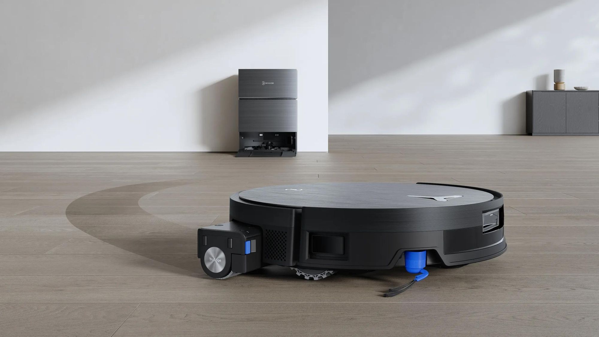 ECOVACS DEEBOT X11 PRO OMNI Saugroboter mit 2pcs Originale Reinigungslösung, 19.500 Pa Staubsauger Roboter, PowerBoost Technologie, Silber