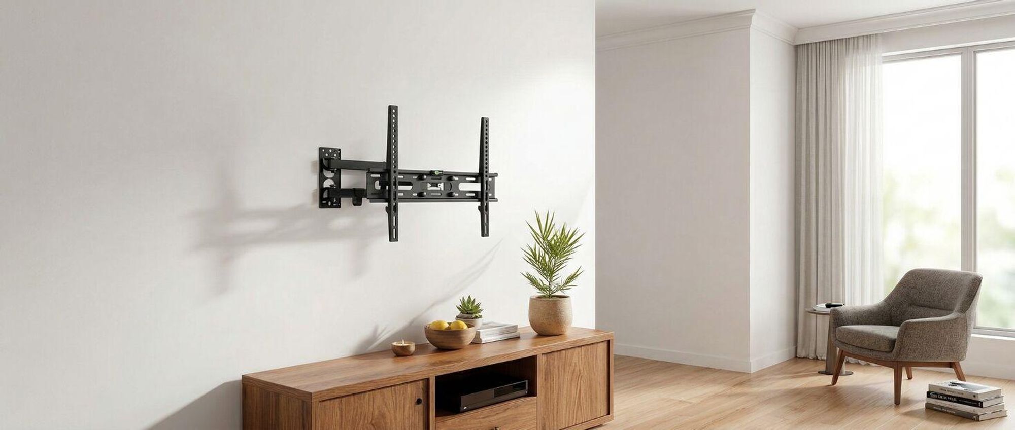 tectake® TV Wandhalterung für 26 - 75 Zoll (66 - 191 cm) ausziehbar schwenkbar und neigbar