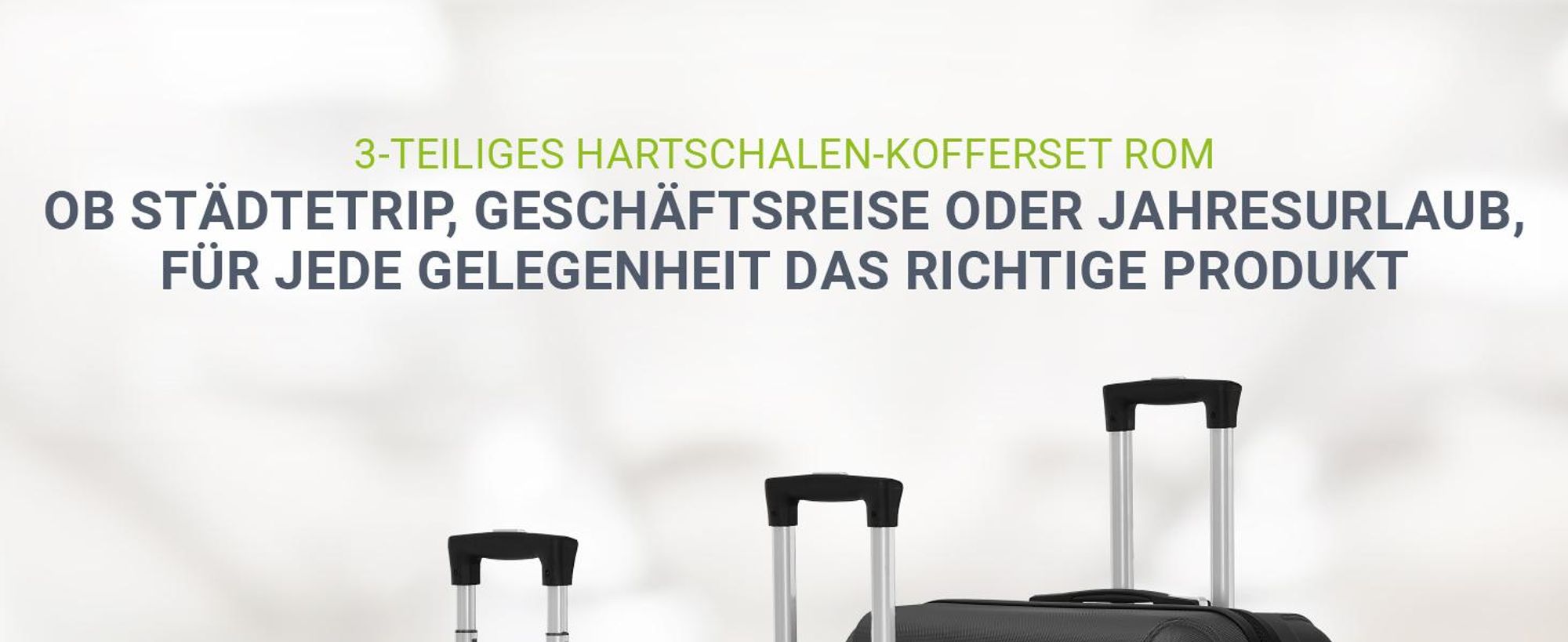 Juskys Hartschale Kofferset Reisekoffer 4 teilig - Zahlenschloss, geräuscharme 360° Rollen groß, Teleskopgriff, leicht - Koffer in Schwarz