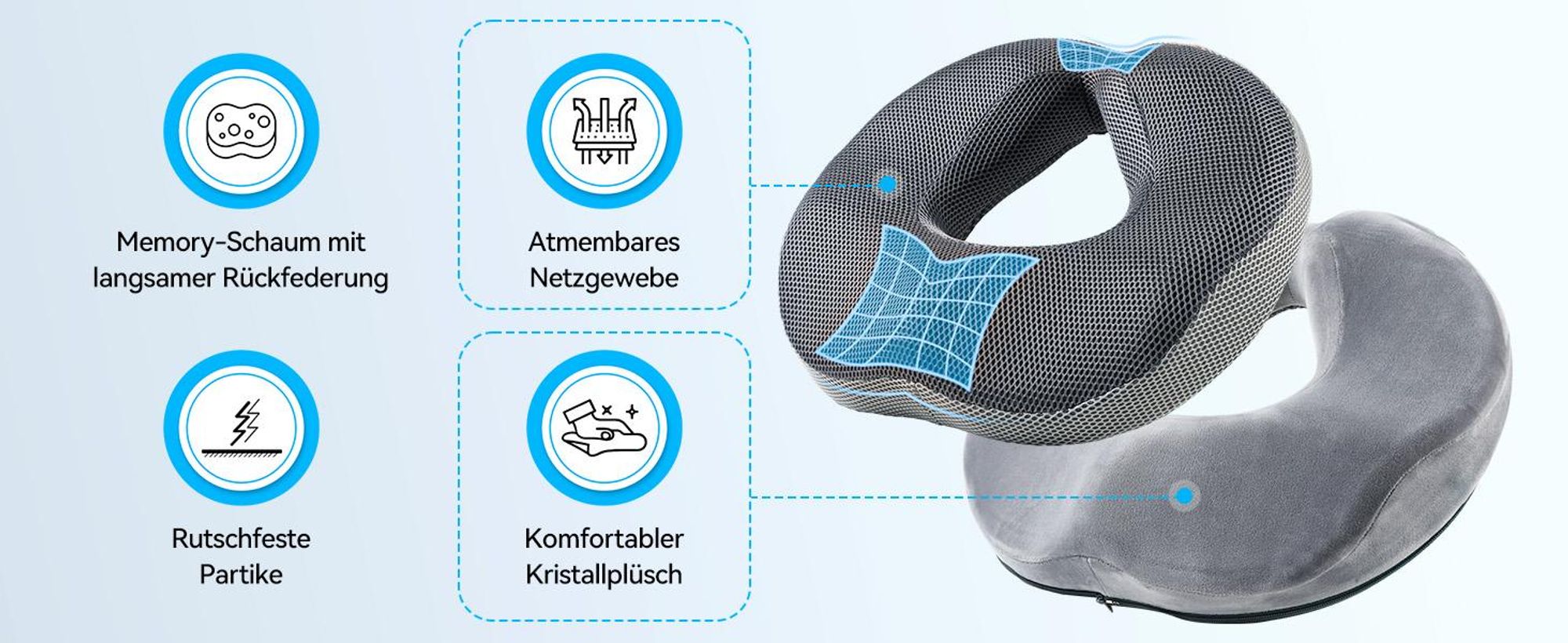 Orthopädisches Sitzkissen, Memory Foam Sitzkissen, Bürostuhl Kissen, Ergonomisches Stuhlkissen, Sitzring Steißbein Entlastung, Sitzring Nach Op