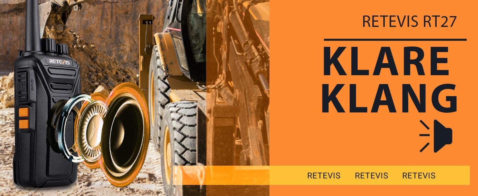 Retevis RT27 Funkgeräte, PMR446 Walkie Talkie mit 6-Wege-Ladegerät CTCSS/DCS, VOX, Lizenzfrei Wiederaufladbares für Baustelle, Sicherheit, Schule