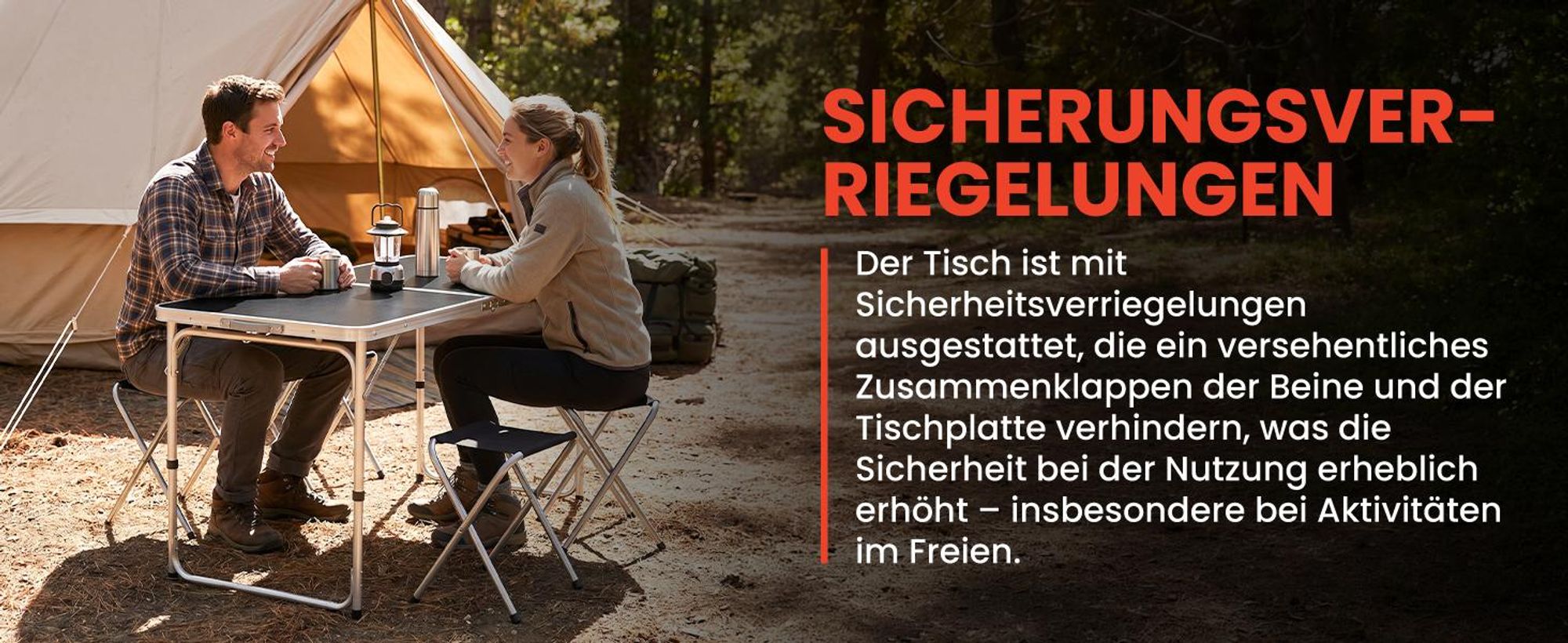 Campingtisch faltbar Reisetisch Klapptisch in Koffer
