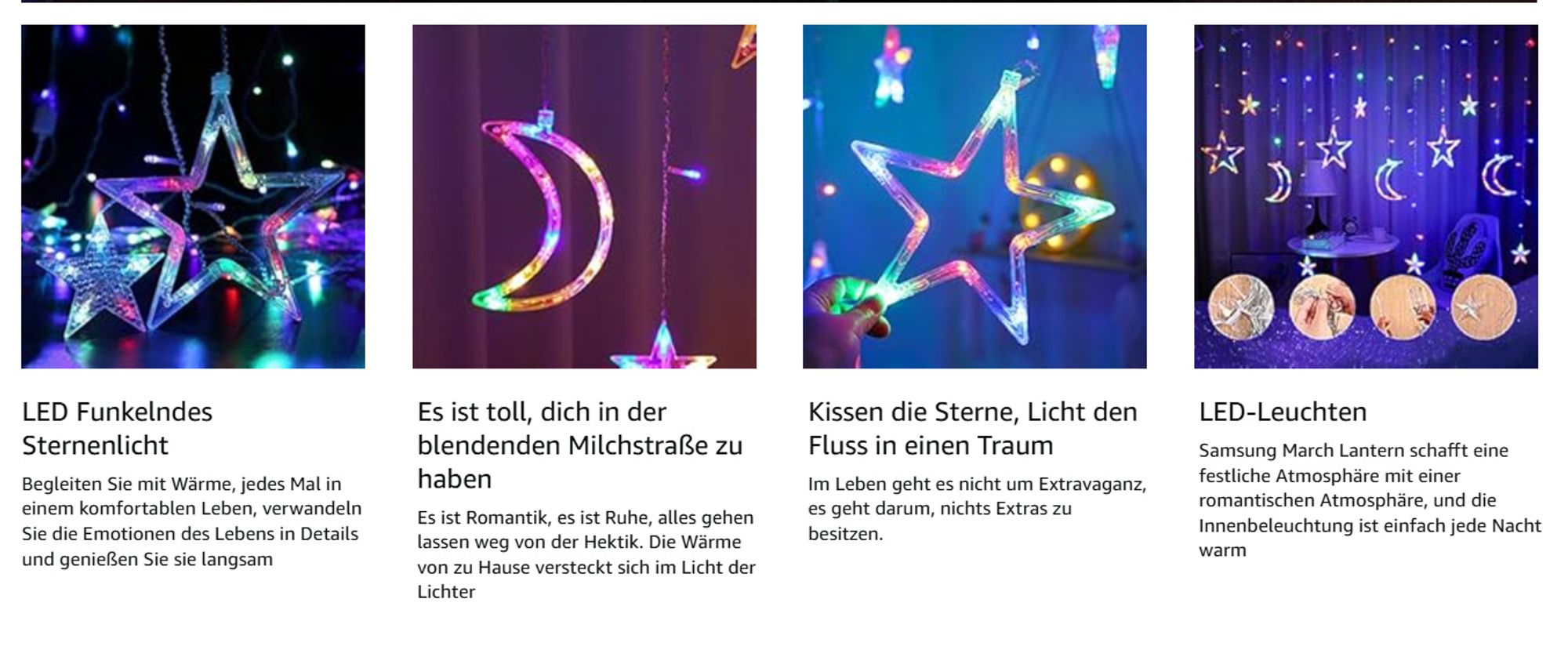 LED Sterne Monde Lichtervorhang Lichterkette 8 Beleuchtungsmodi Innen Party Fenster Garten Hochzeit Weihnachten Deko, Bunt
