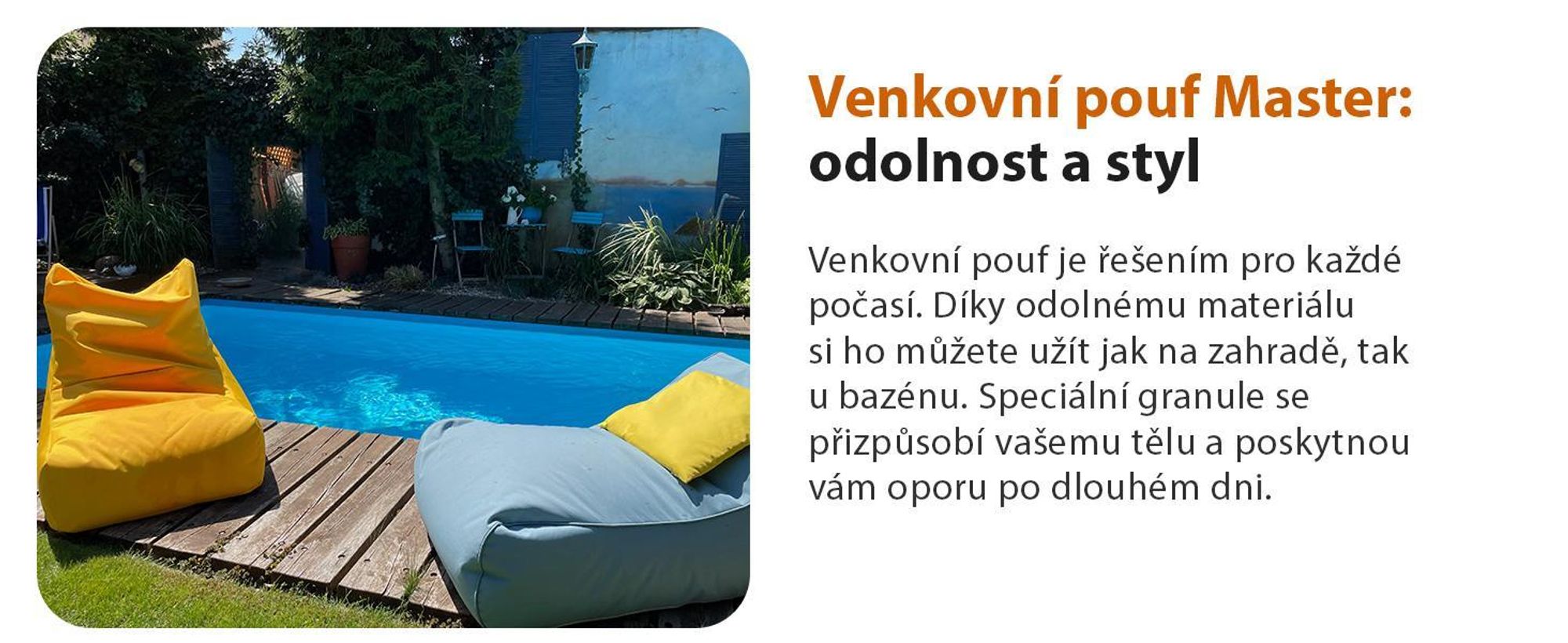 Ecopuf Master, køeslo sedací vak Outdoor, lehátko, Krémová M20, XL