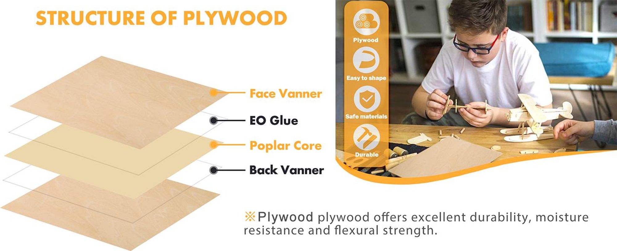 Creatorally 10 x A4 Linde-Sperrholz Dünne Holz-platten|297x210x3mm(+/- 0.2mm)-Holz-Platte - Holz zum Basteln - Holzplatten für Lasergravur, Linde Sperrholz für Laserschneiden