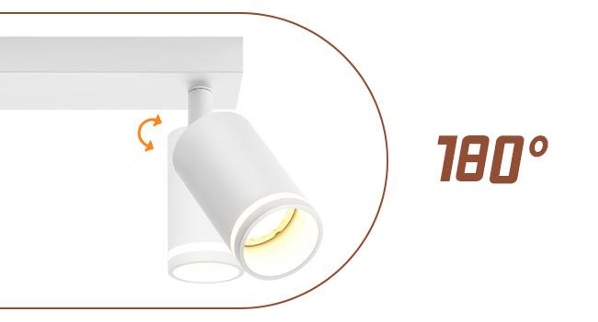 ZMH LED plafondlamp, 5 lichtpunten, wit. Plafondlamp met spots, GU10 fitting, verstelbaar. Metalen plafondspots voor hal, woonkamer, keuken, slaapkamer. Exclusief lampen