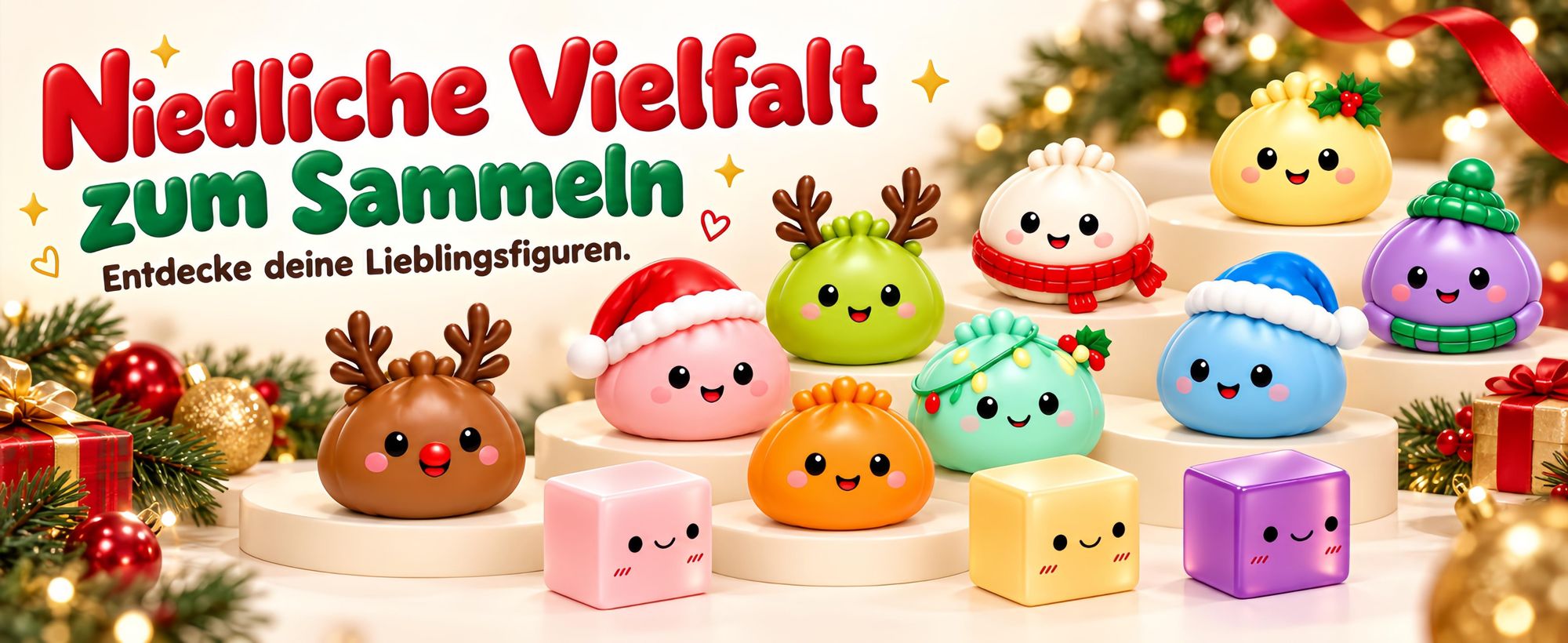 Squishy Dumpling Adventskalender,Weihnachtskalender 24 Tage mit Anti-Stress Quetschspielzeug,Schneemann Sammelfiguren,Spielzeug für Kinder Erwachsene
