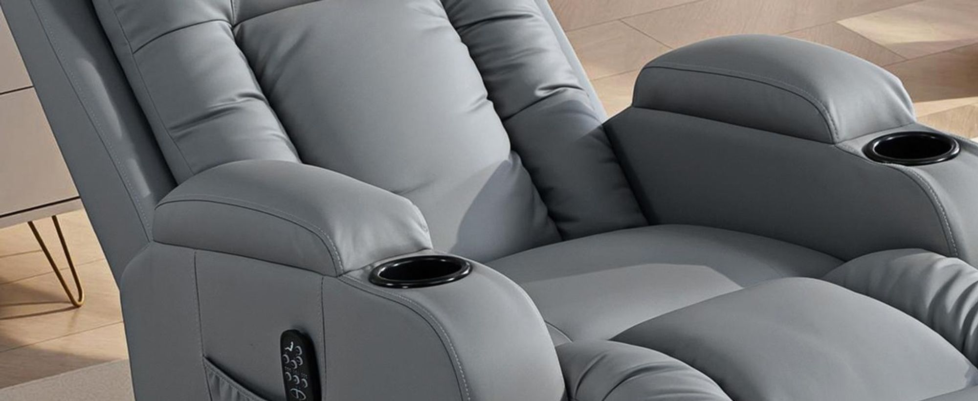 HOMCOMRelaxsessel verstellbar Massagesessel mit Liegefunktion Heizung