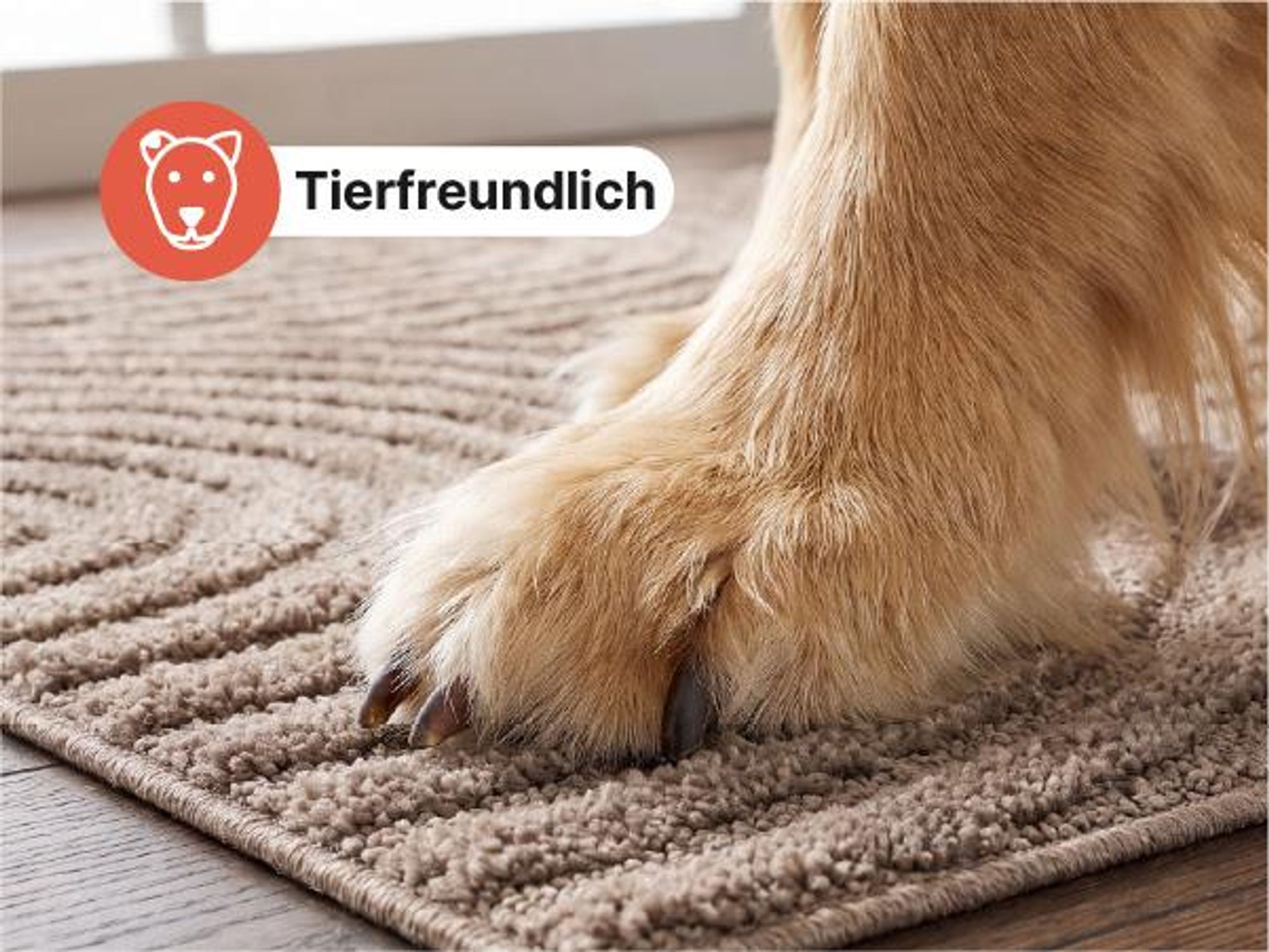 Tapiso Kurzflorteppich LINEA 3D Wellenmuster taupe Wohnzimmer 200 x 300 cm