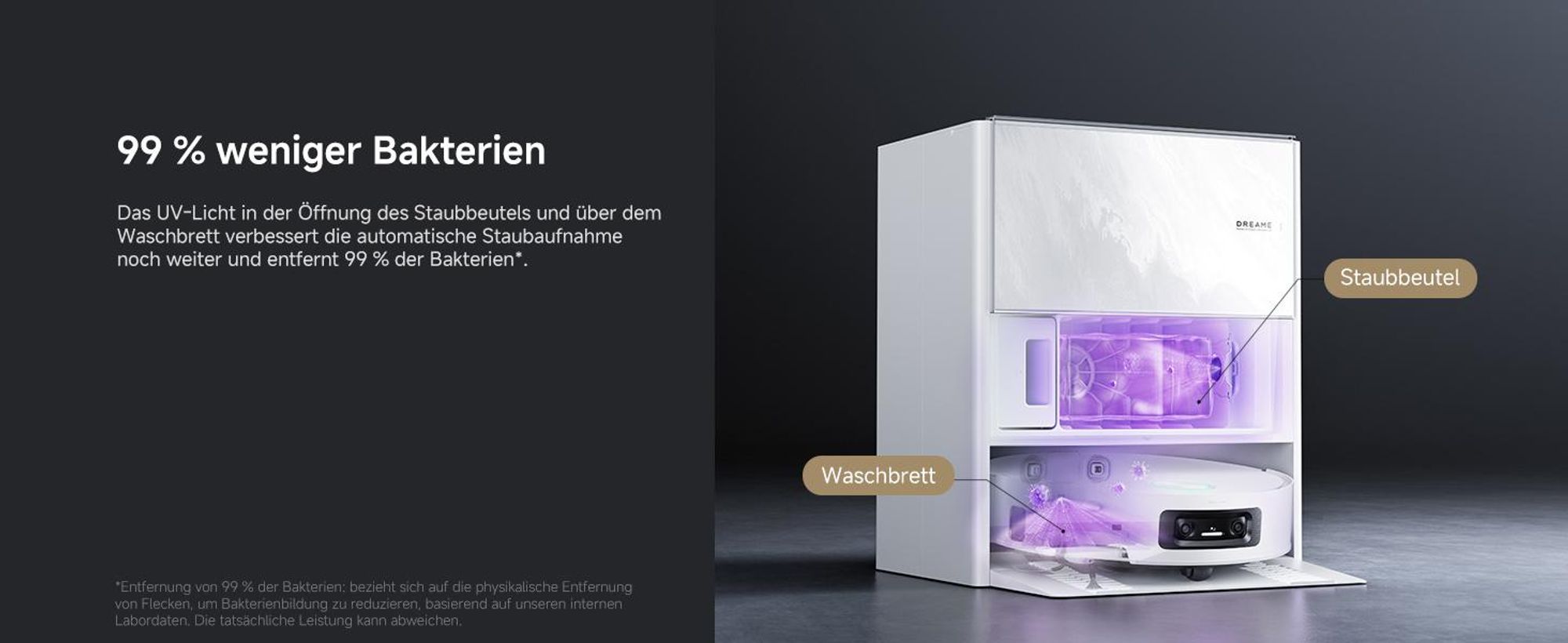 Dreame Aqua10 Ultra Track Complete Roboter Staubsauger,25KPa,100°C Wasserwäsche,Ausziehbarem Mopp,0 Tangle,KI-Navigation,All-in-One Dock,KI-Navigation
