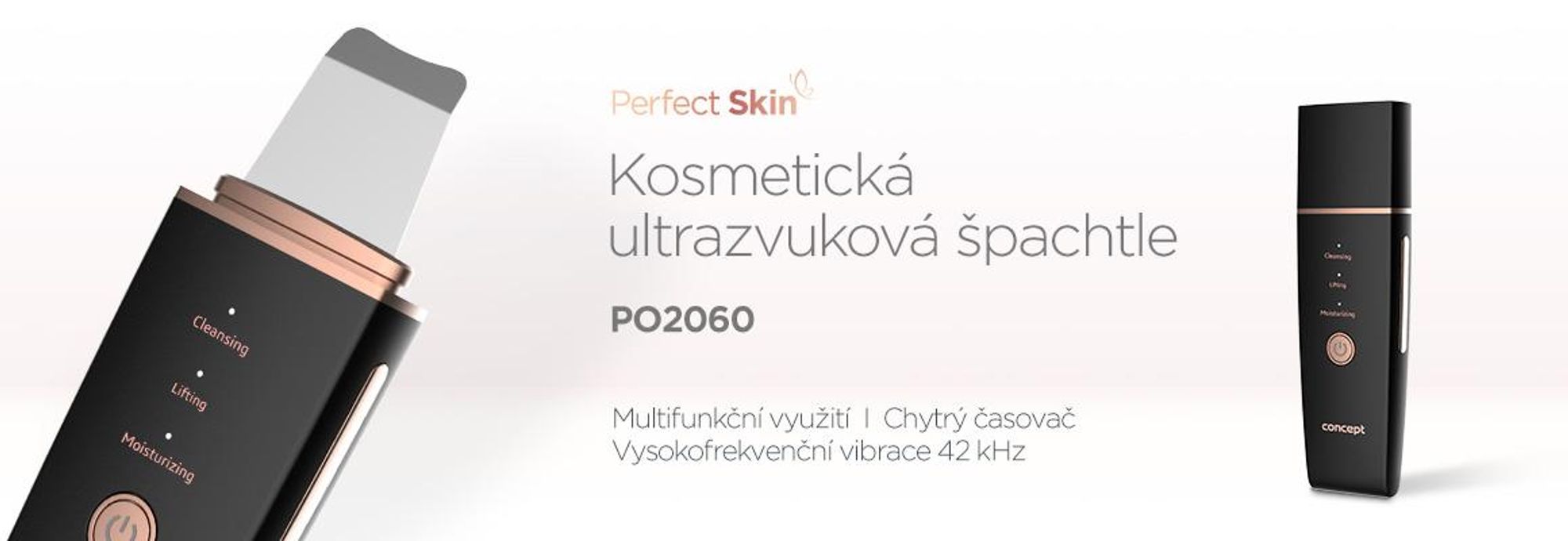 PO2060 Kosmetická ultrazvuková špachtle pro dokonalou pleť
