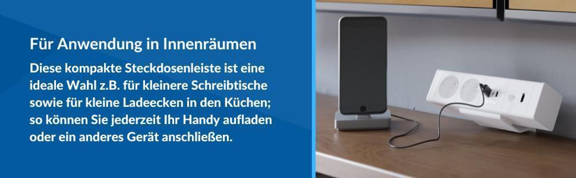 GTV - Möbelsteckdose BAR, Mehrfachsteckdosen, 2X Schuko Steckdose, 1x USB A, 1x