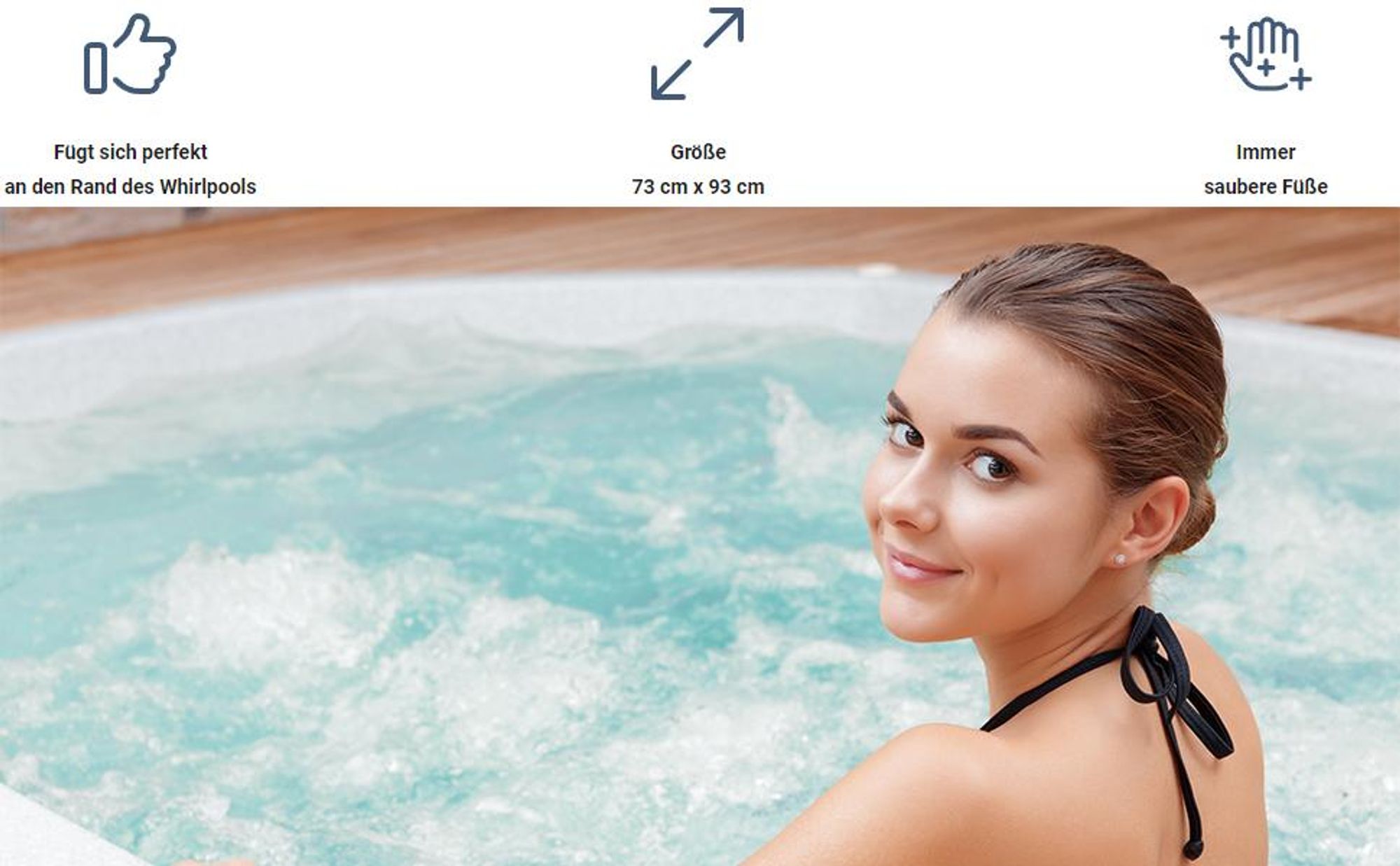 MSpa Fußwanne | Whirlpool Zubehör - Aufblasbares Fußbad - Pool Hygiene - Fuß Becken - Wanne - tragbar - Wellness - Spa - 73 x 93 cm