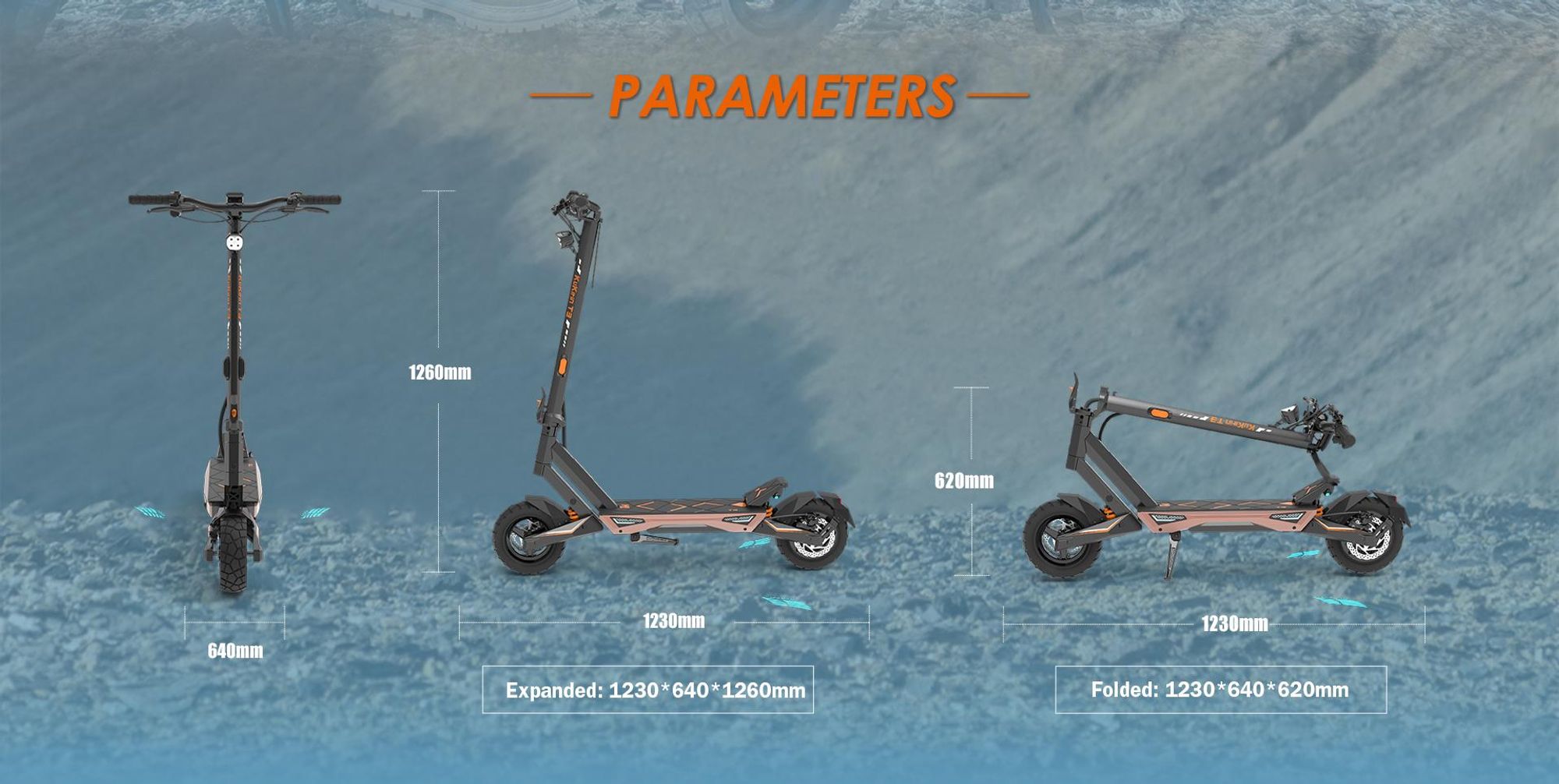 T3 - Trottinette électrique pliable - Batterie 48V 15.6Ah - Pneus 10'' - Amortisseurs avant et arrière - Autonomie 55KM - Nior