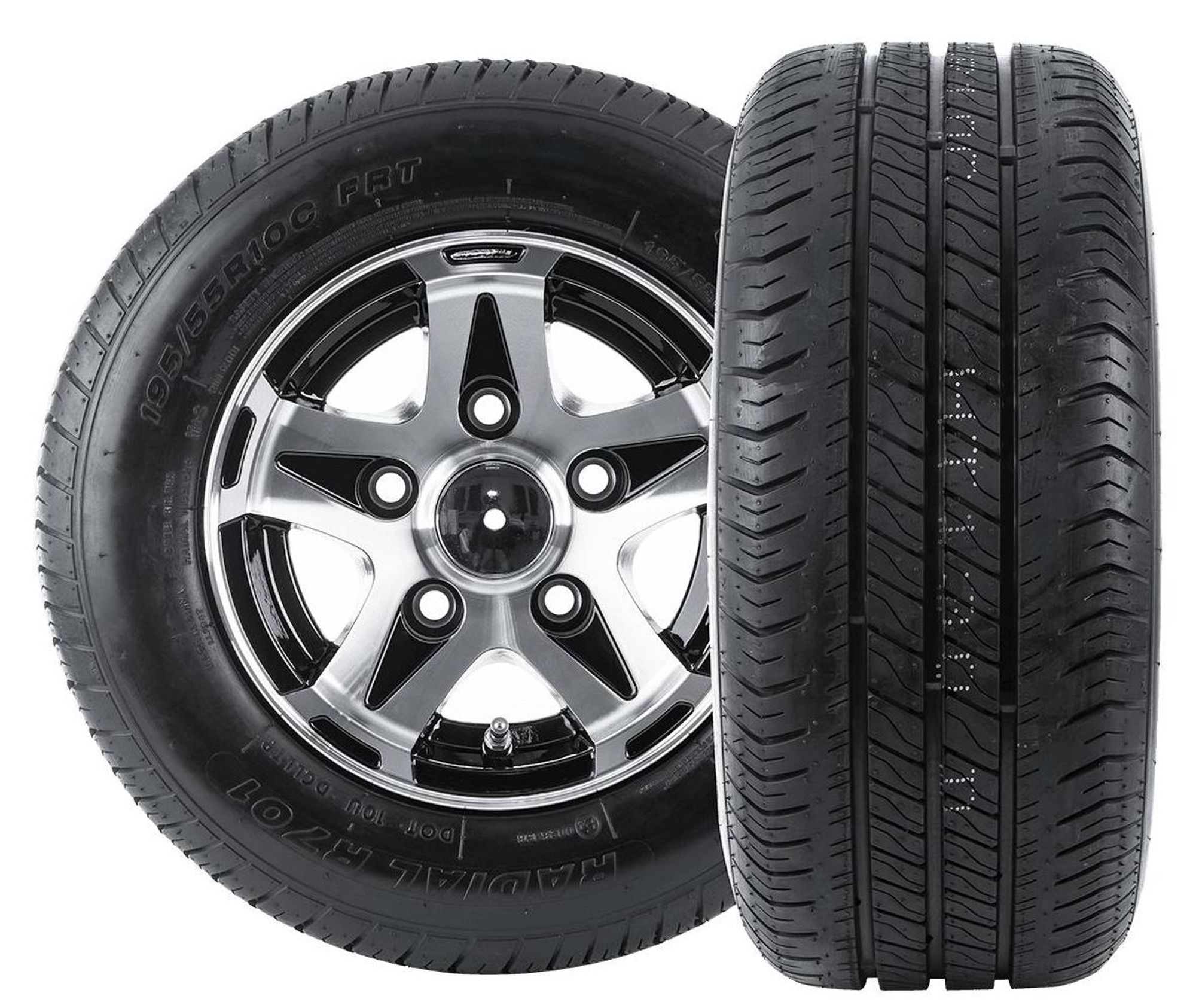 UNITRAILER 2er Set Anhänger Kompletträder 195/55 R10C für schwere Tieflader