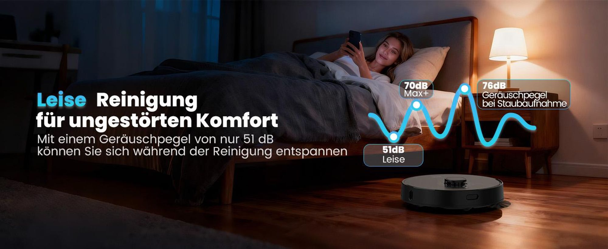 AIRROBO Q20+ Saugroboter mit Wischfunktion, Intelligente Lidar Navigation & Mapping Staubsauger Roboter, 8000 Pa Saugkraft, 150 Minuten Laufen