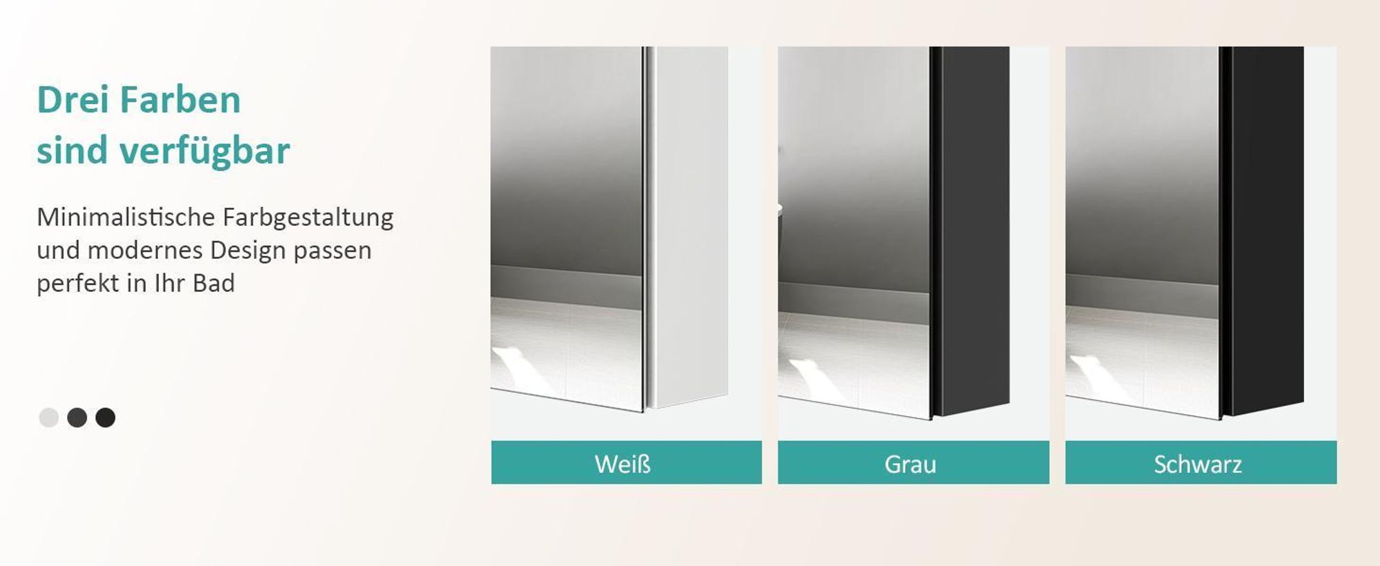 EMKE Spiegelschrank und Spiegellampen,60x65x14.5cm 2 Glasböden Weiß Badspiegelschrank und Weiß Wandleuchten Neutral Licht 4200k
