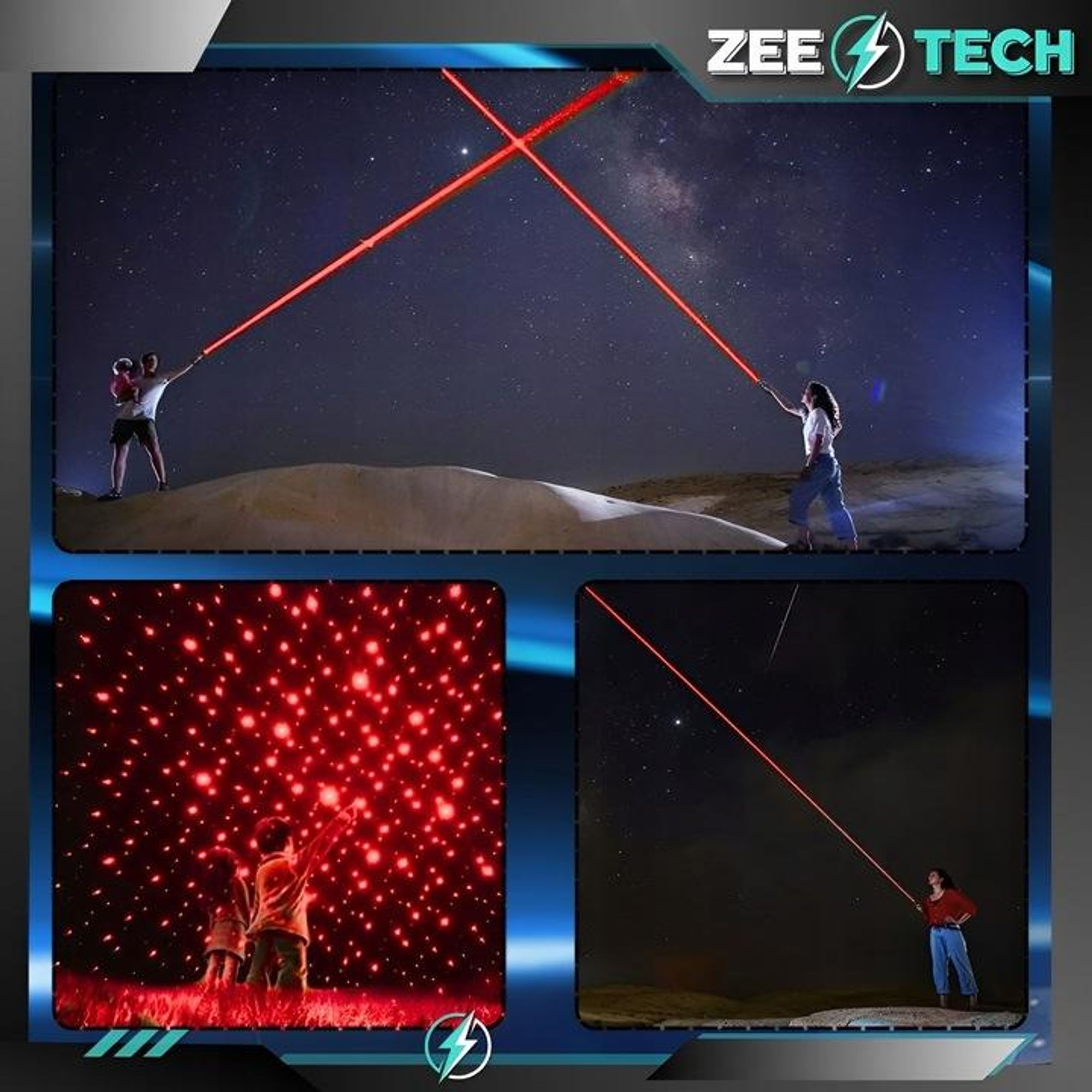 Laserzeiger Rot Usb Starker Pointer Grosse Reichweite Akku