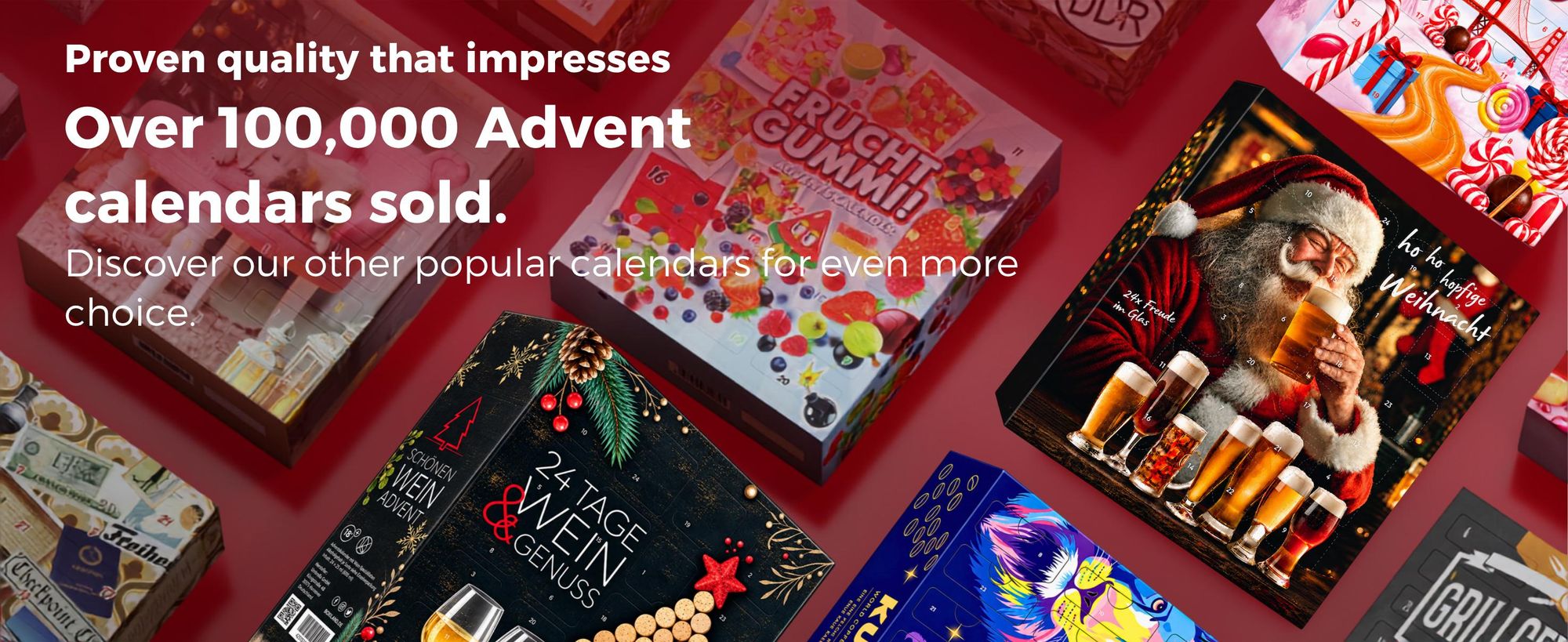 BOXILAND® vínový adventný kalendár 2026, 24 vín 0,25 l, červené biele rosé