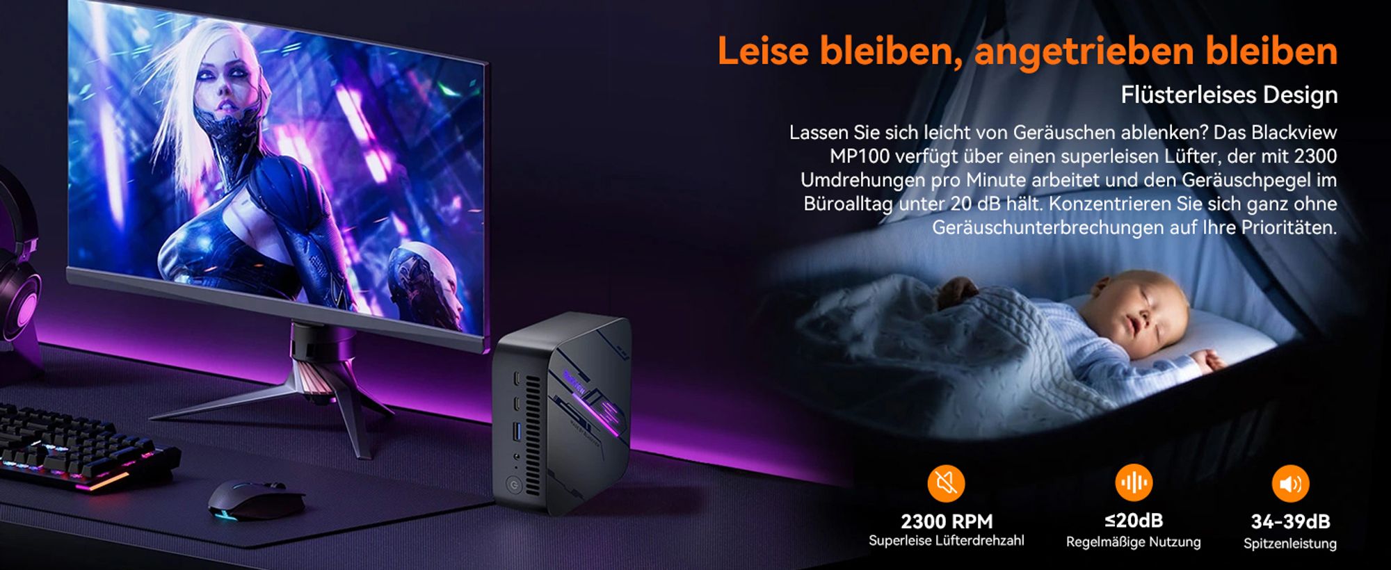 Blackview MP100 Pro Mini PC + klawiatura K1, procesor Intel i3-1215U (do 4,4 GHz), 16GB DDR5, 512GB SSD PCIe 4.0, obsługa 4K@144Hz, WiFi 6, złącza DP/HDMI, system Windows 11 Pro